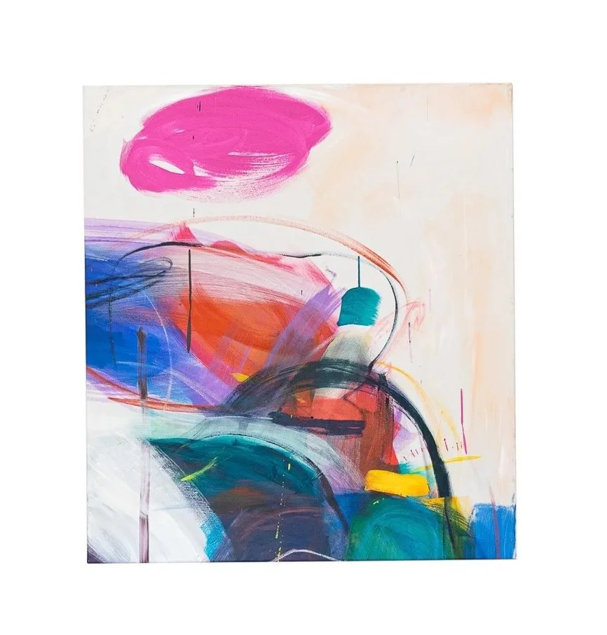 Untitled, 2022, 
oil, acrylic and oil-stick on canvas, 100 × 90 cm