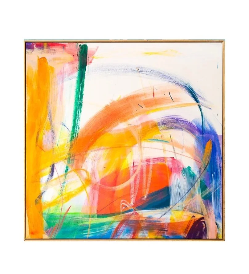 No Title, 2022, 
oil, acrylic and oil-stick on canvas, 100 × 100 cm