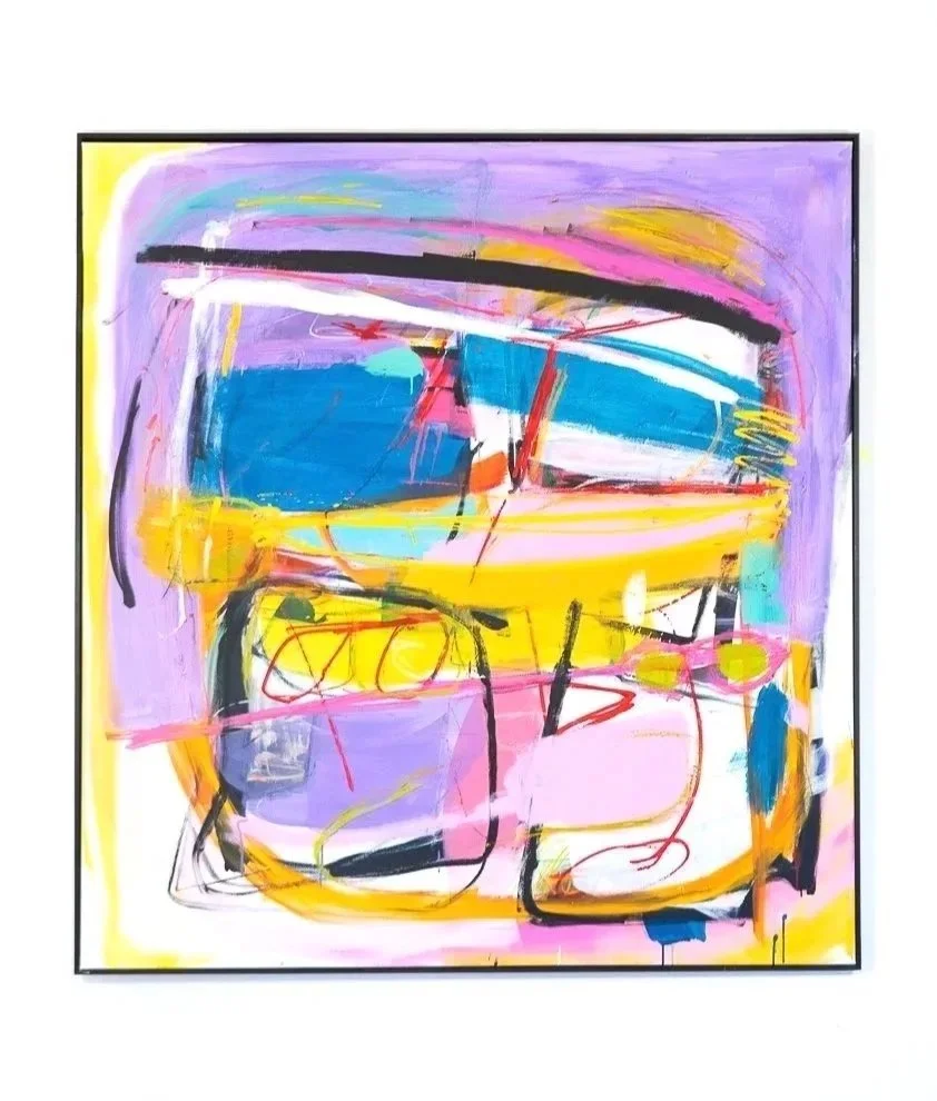 Tiger, 2025, 
oil, acrylic and oil-stick on canvas, 150 × 150 cm