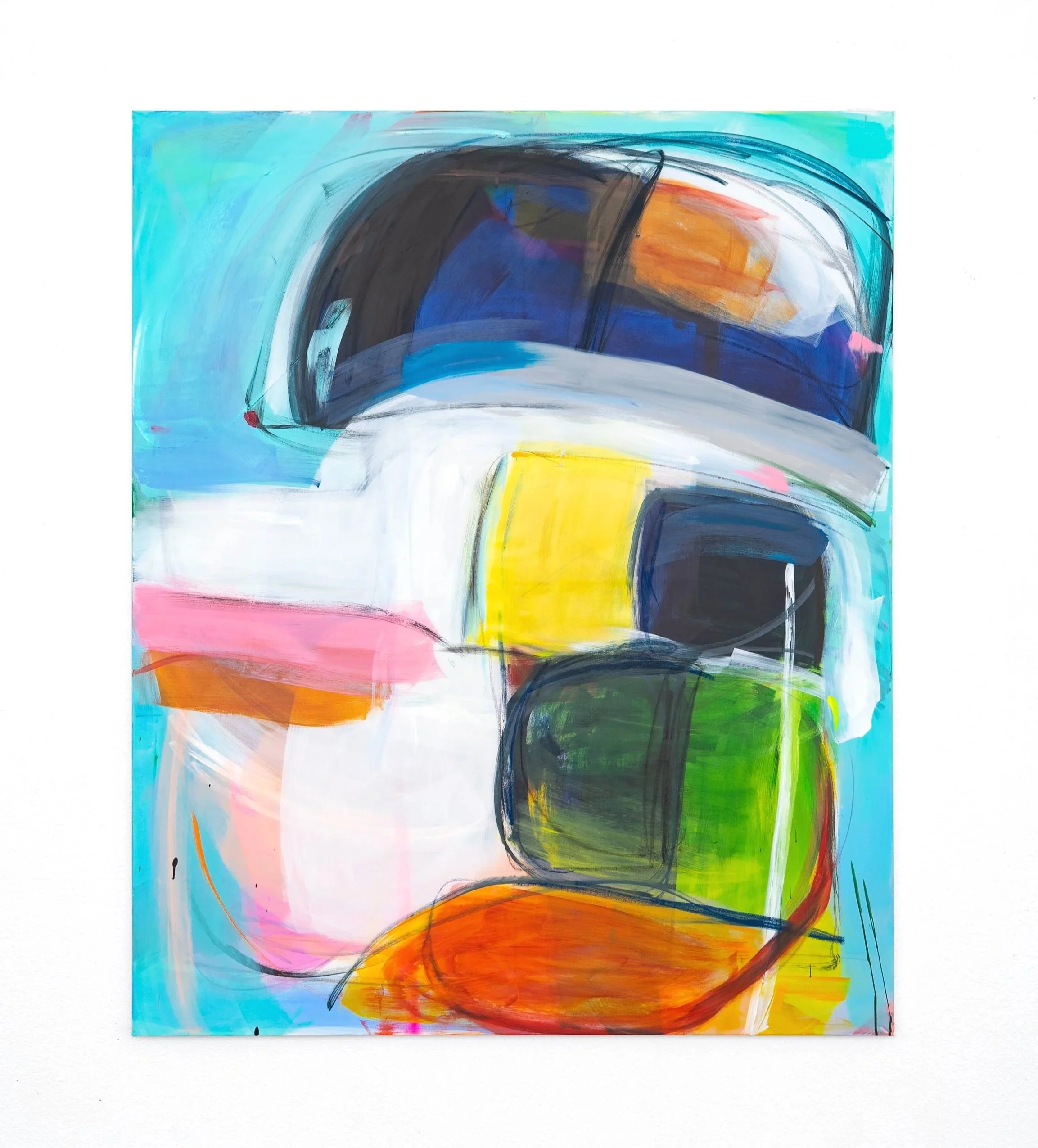 Untitled, 2026, 
oil, acrylic and oil-stick on canvas, 170 × 135 cm