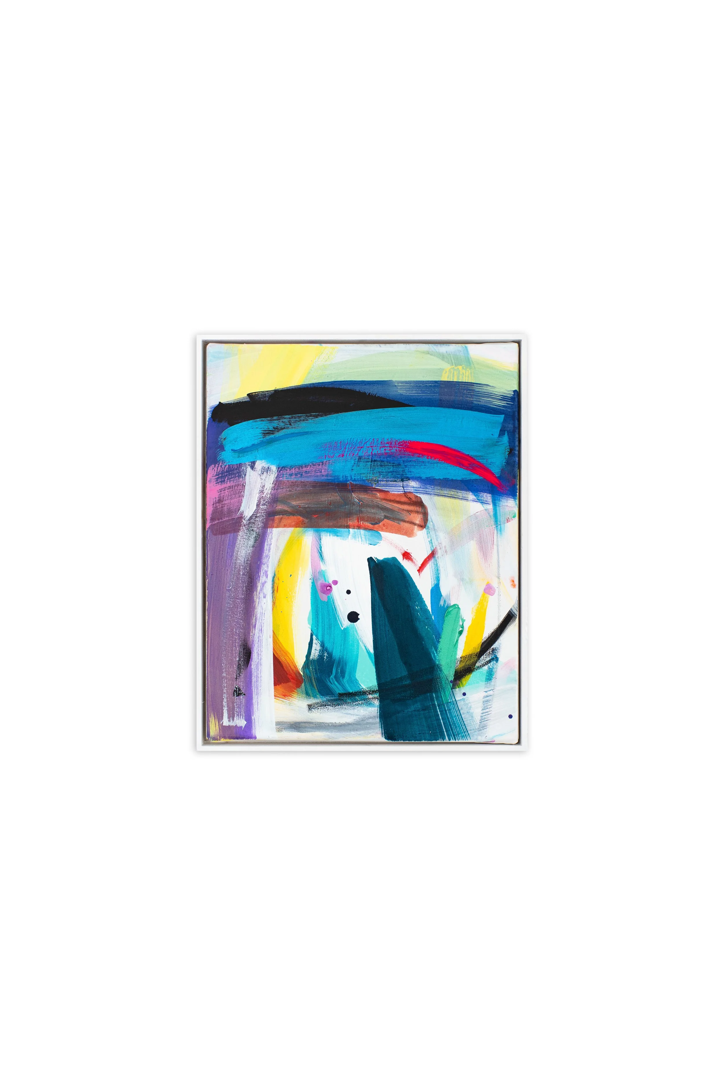 Dots and Color , 2026, 
oil, acrylic and oil-stick on canvas, 30×27 cm