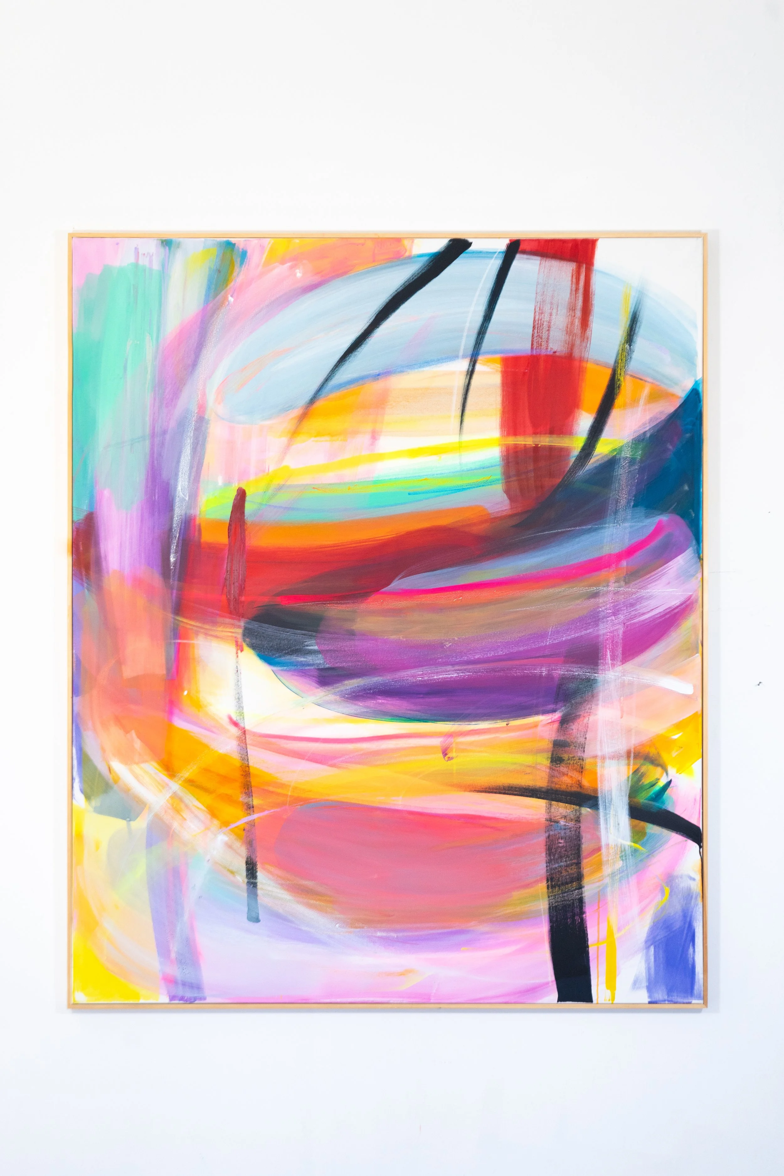 Feeling Colorful, 2025, 
oil, acrylic and oil-stick on canvas, 165×135 cm