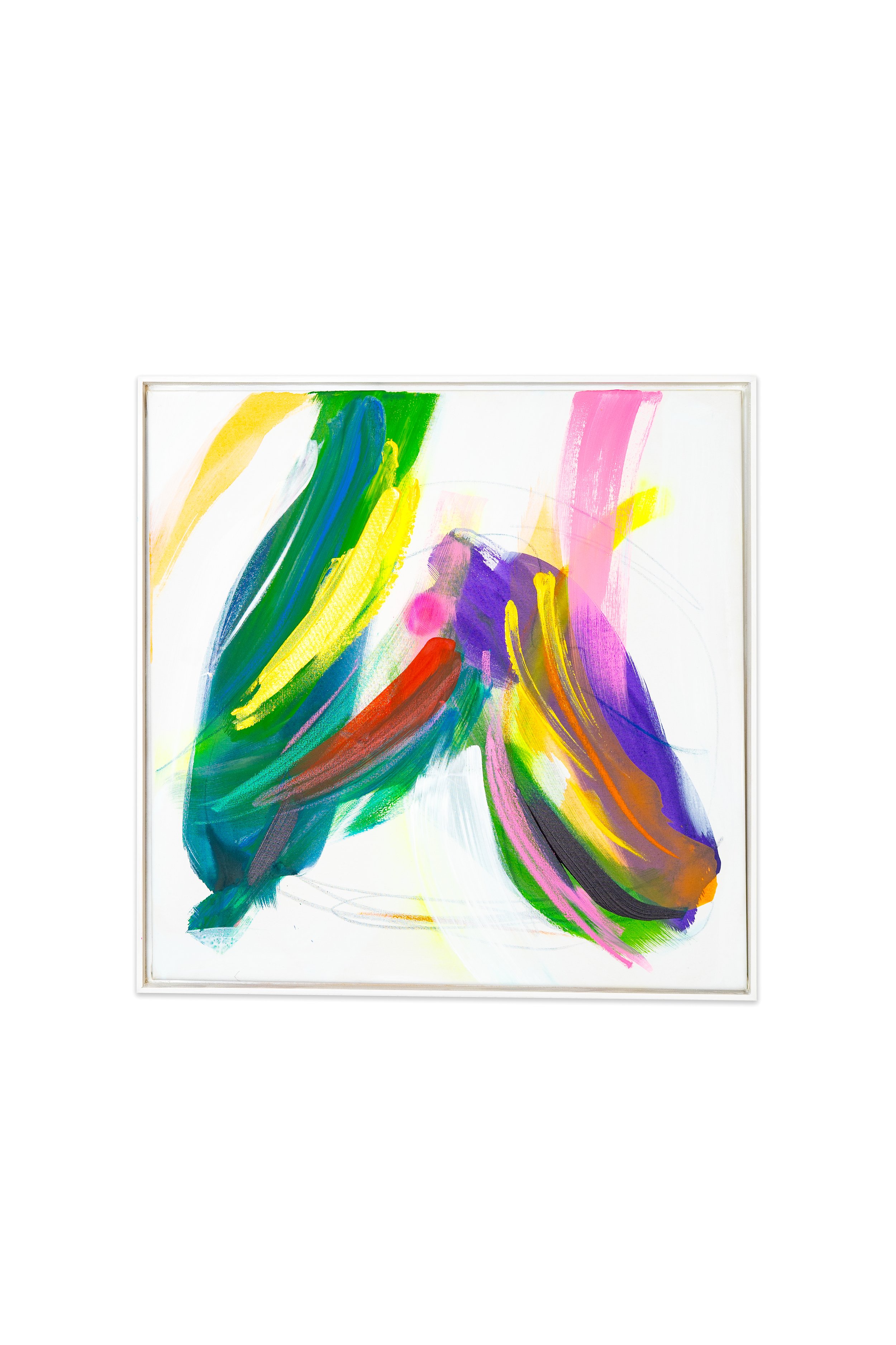 Seduction, 2026, 
oil, acrylic and oil-stick on canvas, 50×50 cm