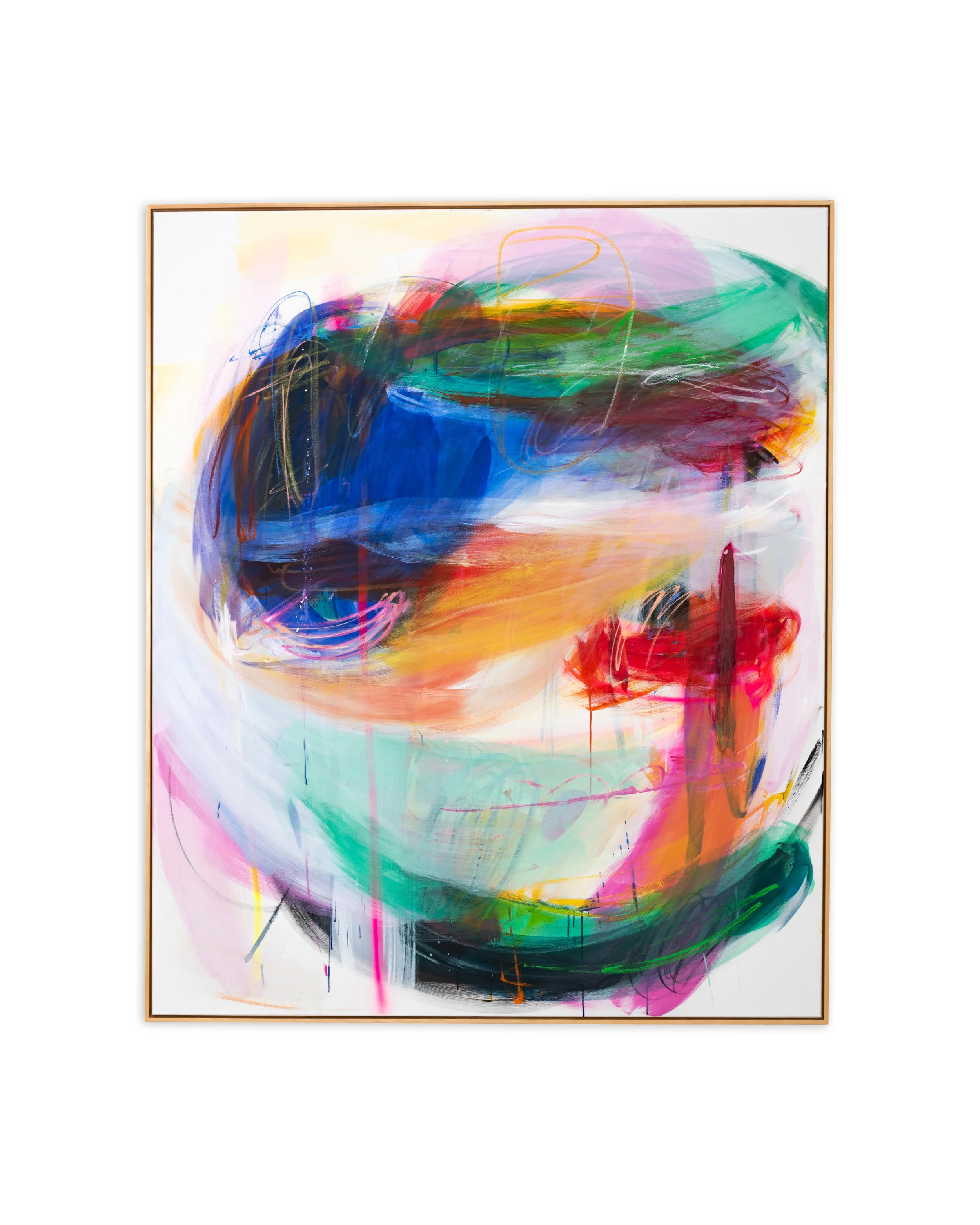 All the Senses, 2024, oil, acrylic and oil-stick on canvas, 180x150 cm