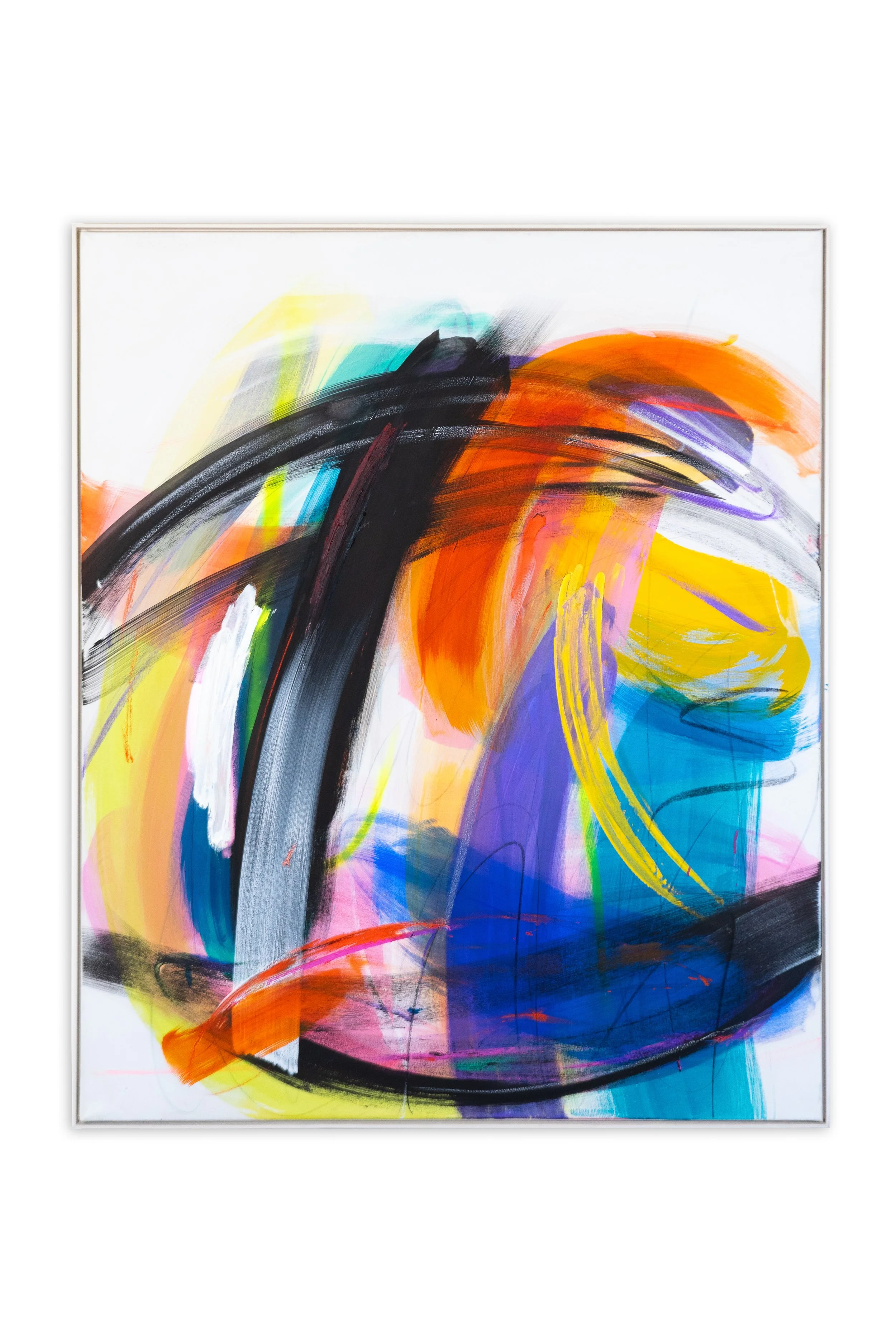 Dive into my mind, 2025, oil, acrylic, oil-stick and charcoal on canvas, 130x100 cm