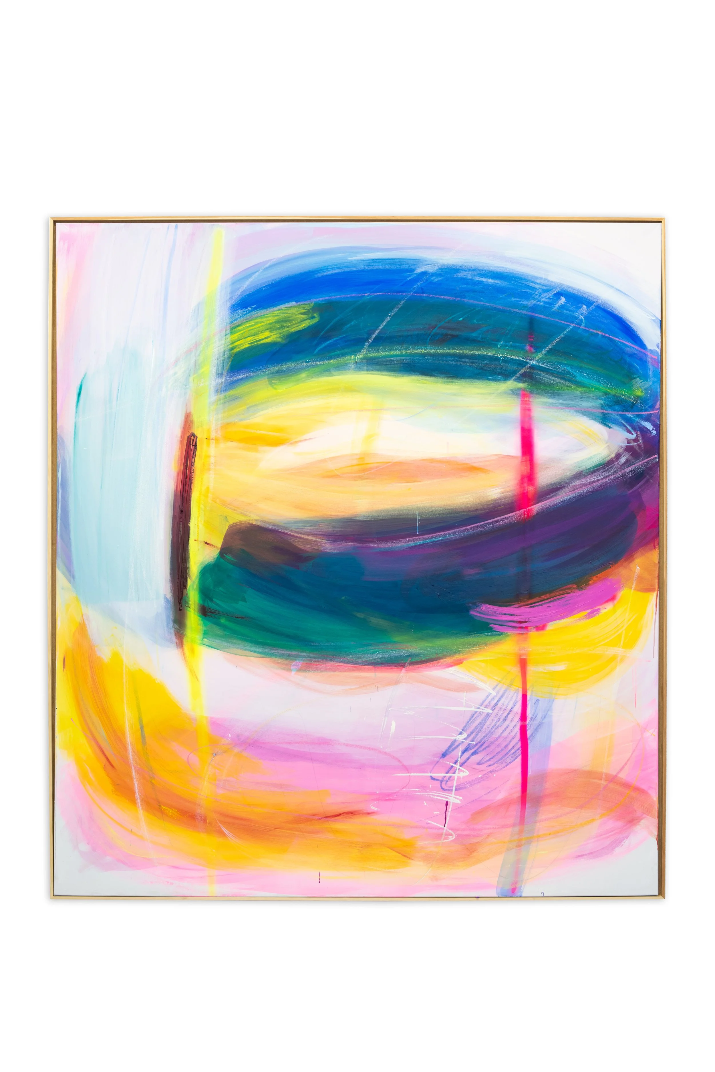 Of Lovers, Time and Death, 2025, oil, acrylic, oil-stick and charcoal on canvas, 200x180 cm