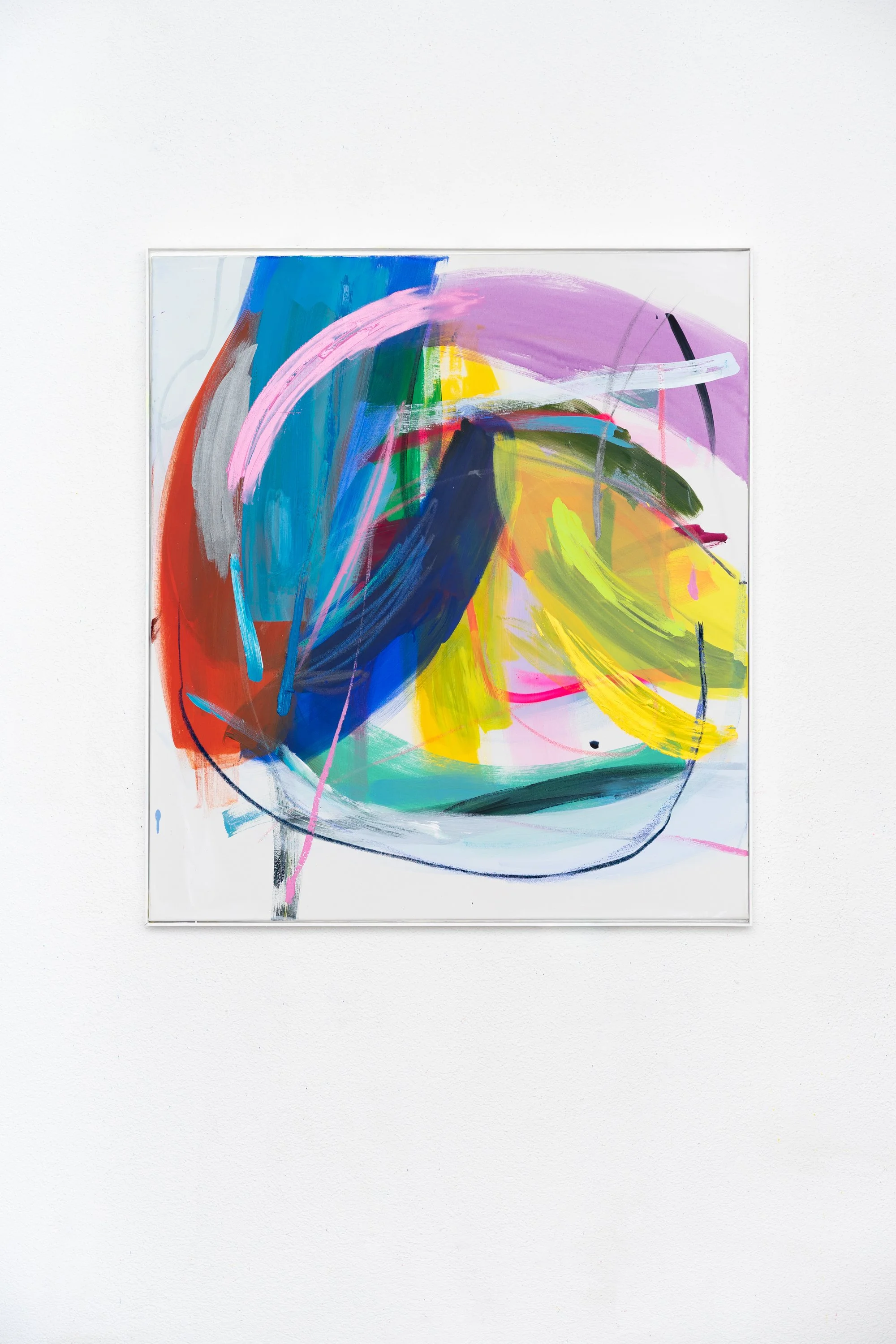 Pinguin, 2026, 
oil, acrylic and oil-stick on canvas, 100×90 cm
