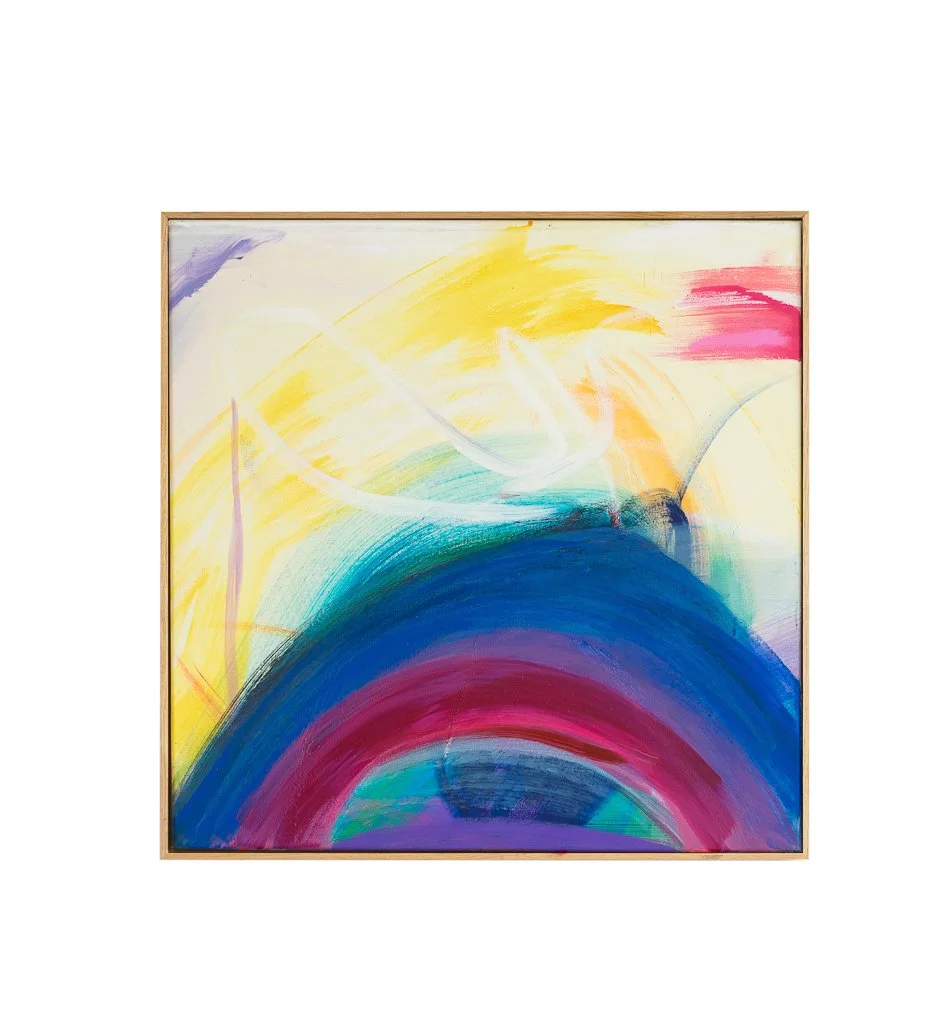 Overjoyed, 2022, 
oil, acrylic and oil-stick on canvas, 60 × 60 cm