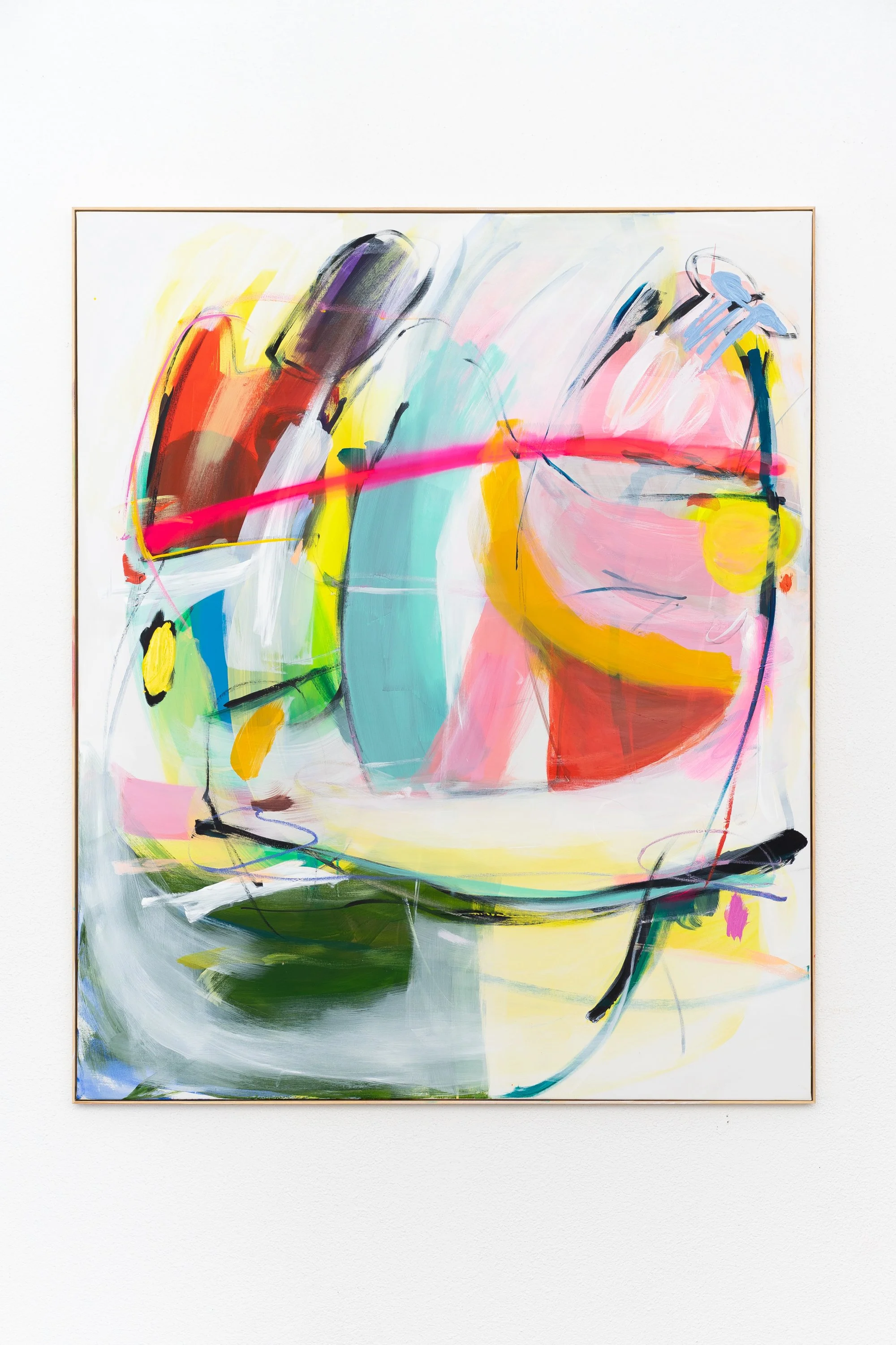 Pinguin, 2026, 
oil, acrylic and oil-stick on canvas, 100×90 cm
