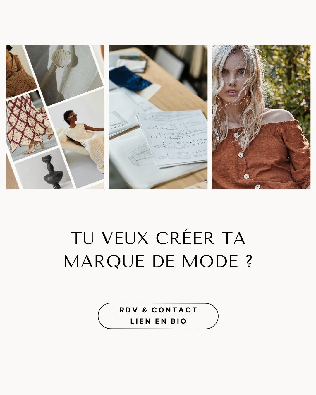 Tu r&ecirc;ves de cr&eacute;er une marque de mode qui te ressemble et qui fait sens ? 🌿✨ 
Chez Delphine B Studio, je t&rsquo;accompagne dans chaque &eacute;tape, du concept &agrave; la cr&eacute;ation de ta collection, avec une approche authentique,