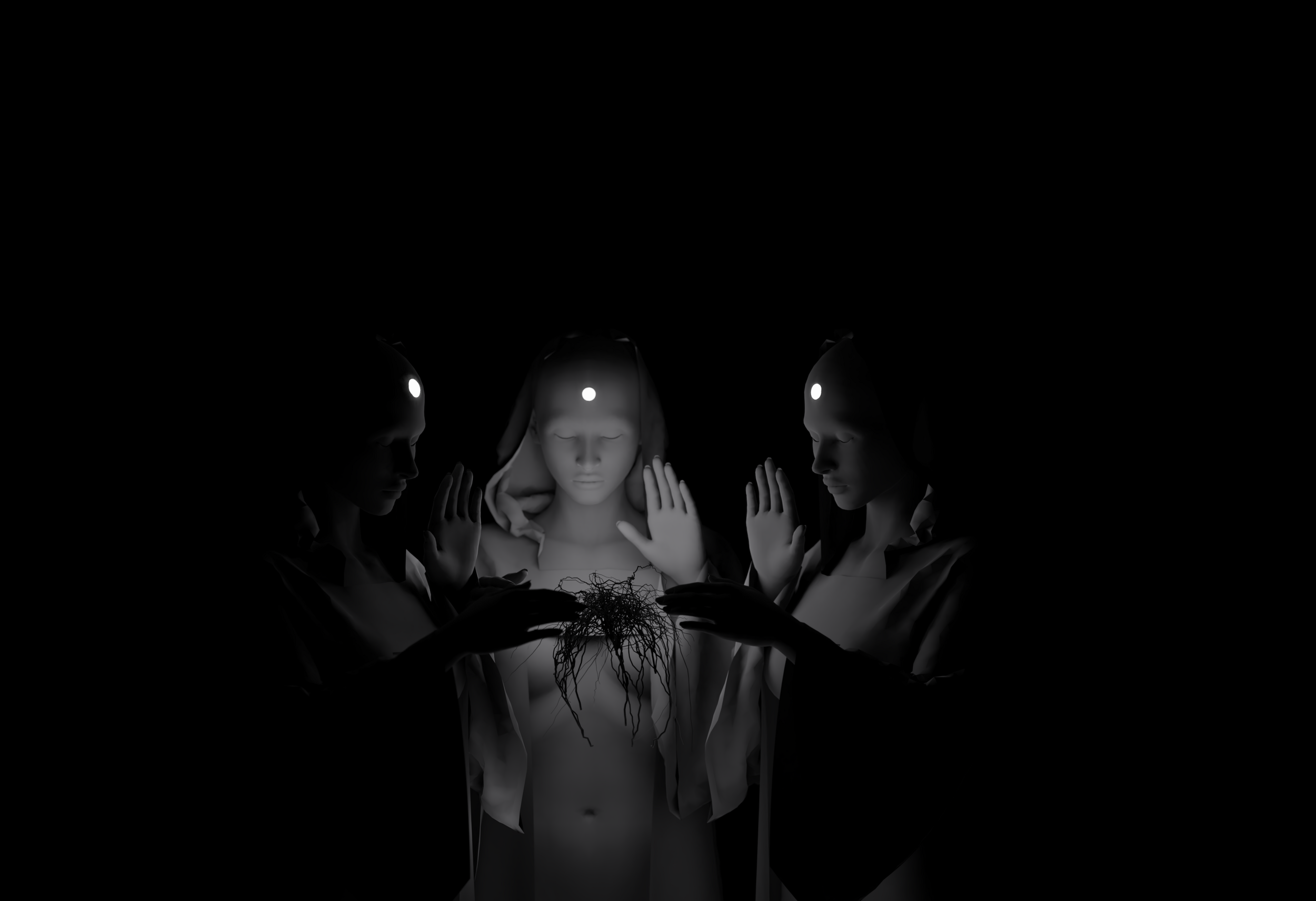 'Les Protecteurs' 3D Render made using Blender Marvelous Design and Photoshop