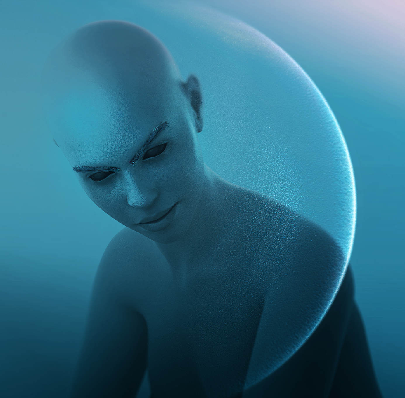 'New Moon' 3D Render made using Blender and Photoshop
