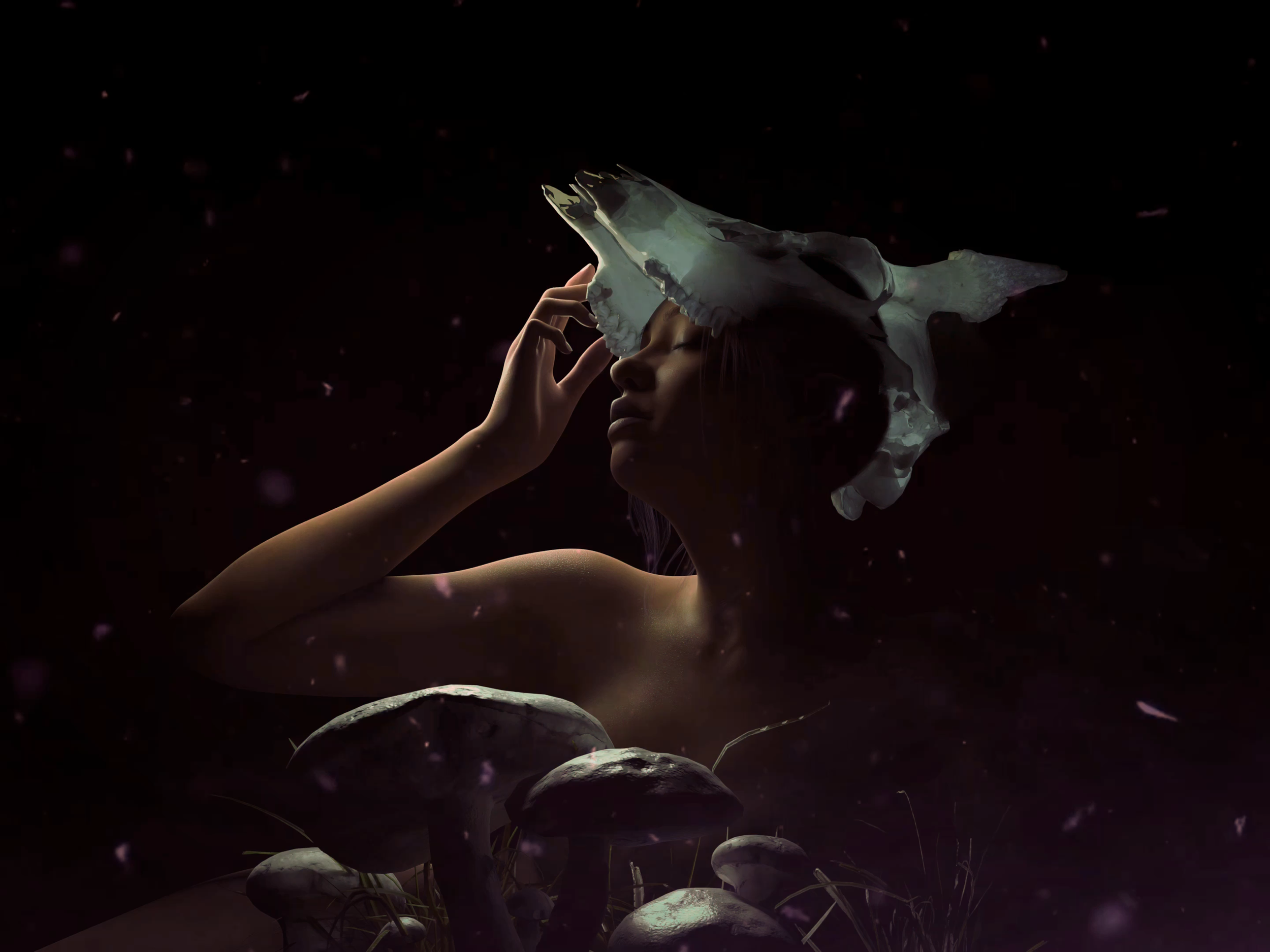 'Moon Whispers' 3D Render made using Blender and Photoshop