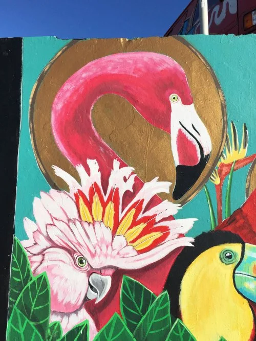 Flamingo Mural Detail