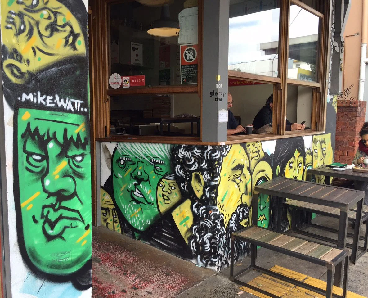 Mike Watt installation at La Piadina 