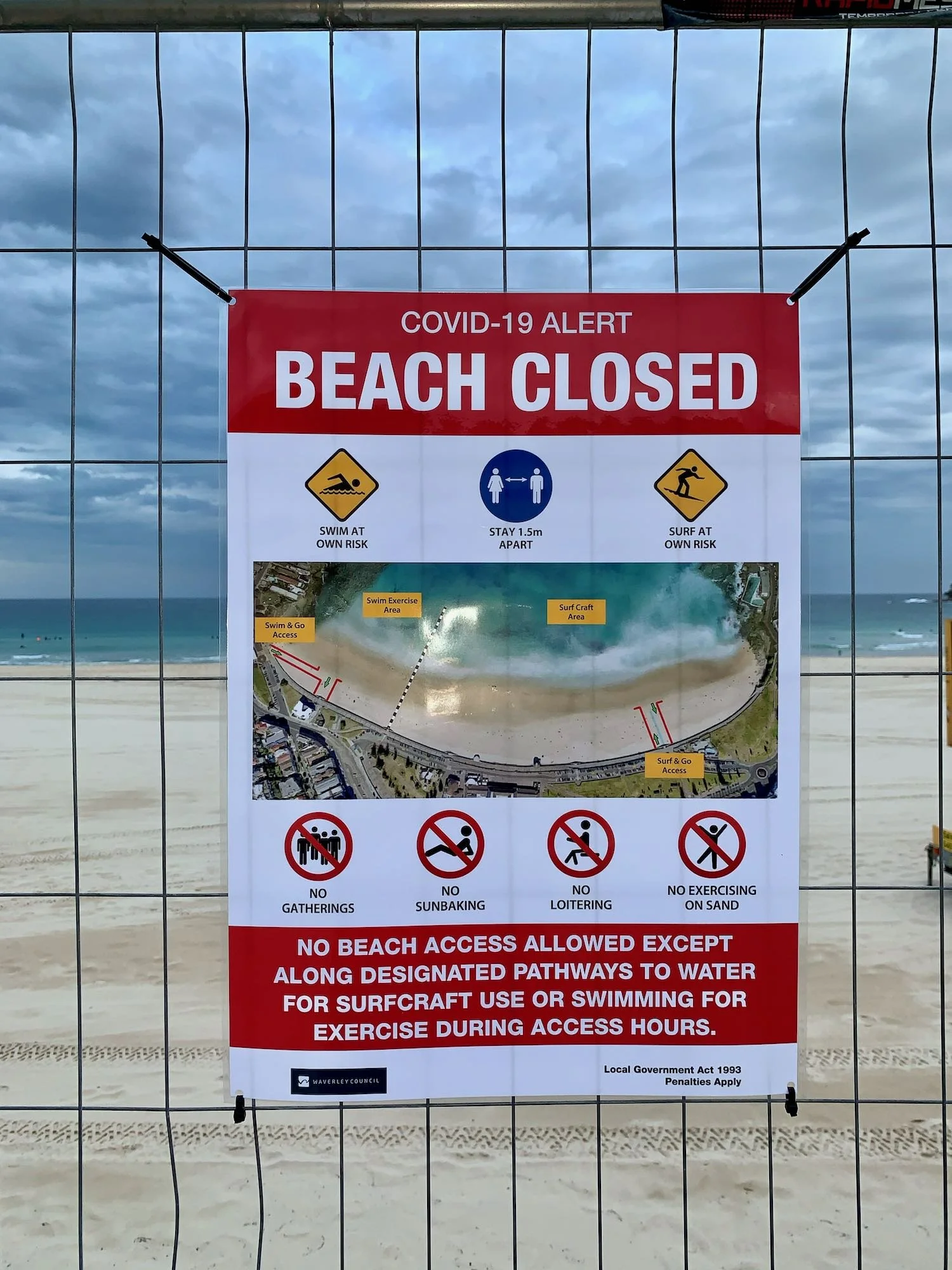 Bondi History | COVID 19 Closes the Beach | 2020
