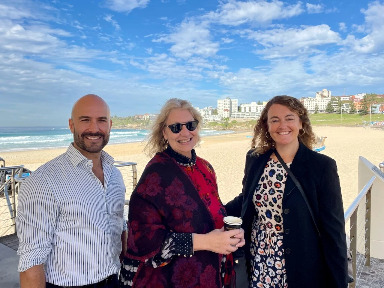 Mayor Paula Masselos with Rob Sabato and Emily Scott