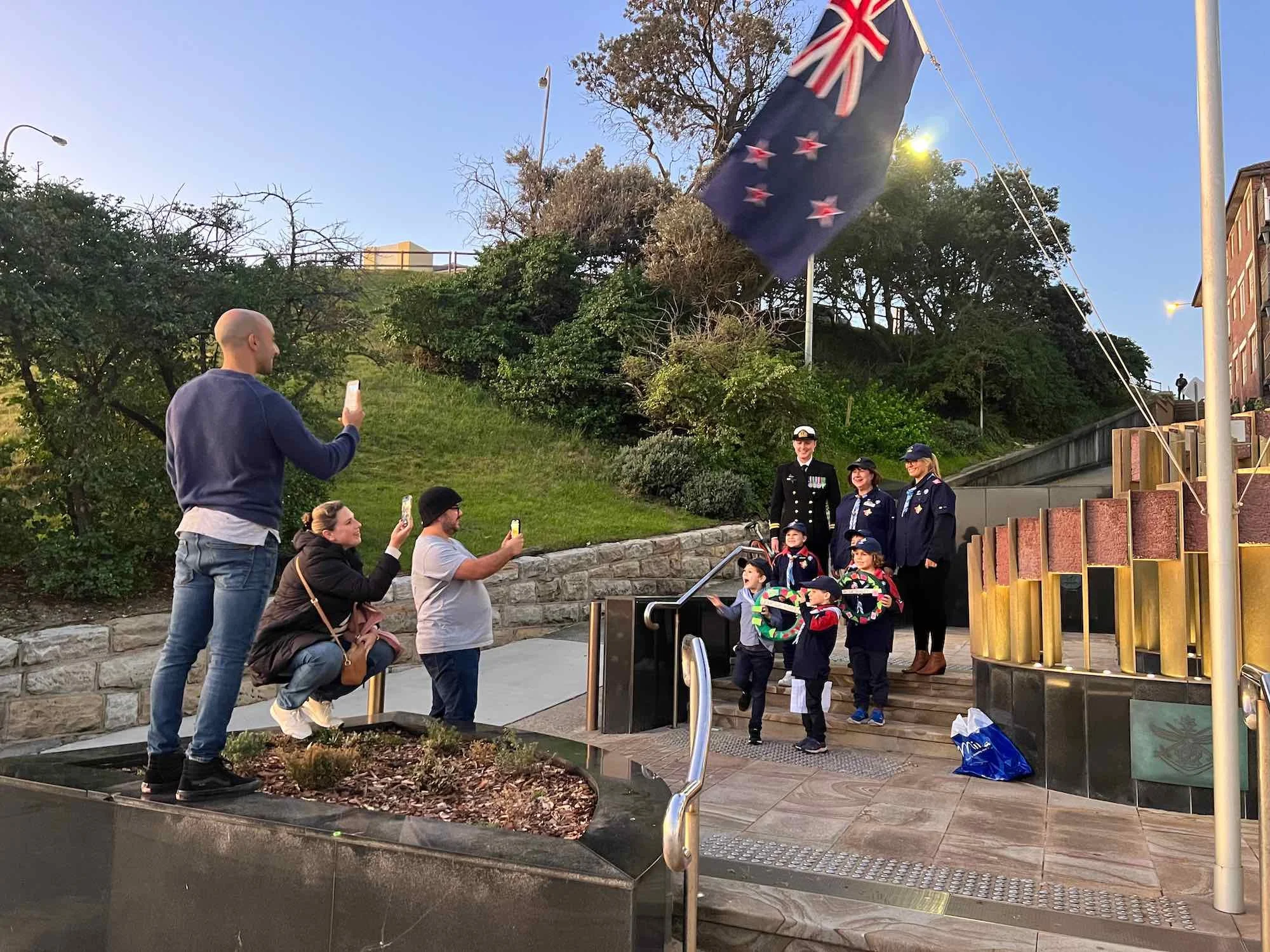 Scouts at the North Bondi RSL cenotaph