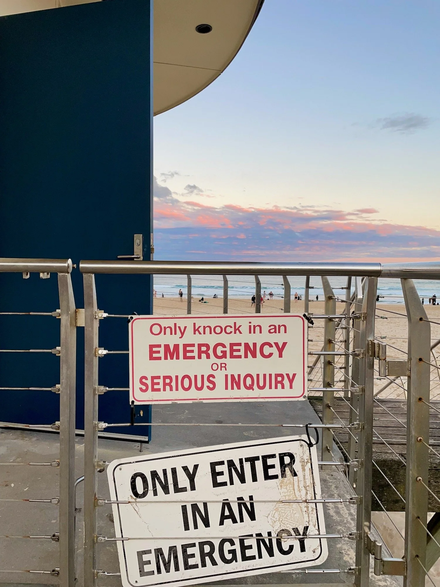 Knock Only in an Emergency