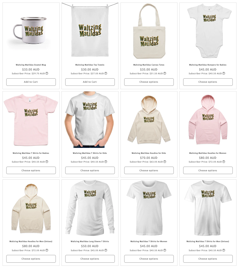 Quick turnaround merchandise