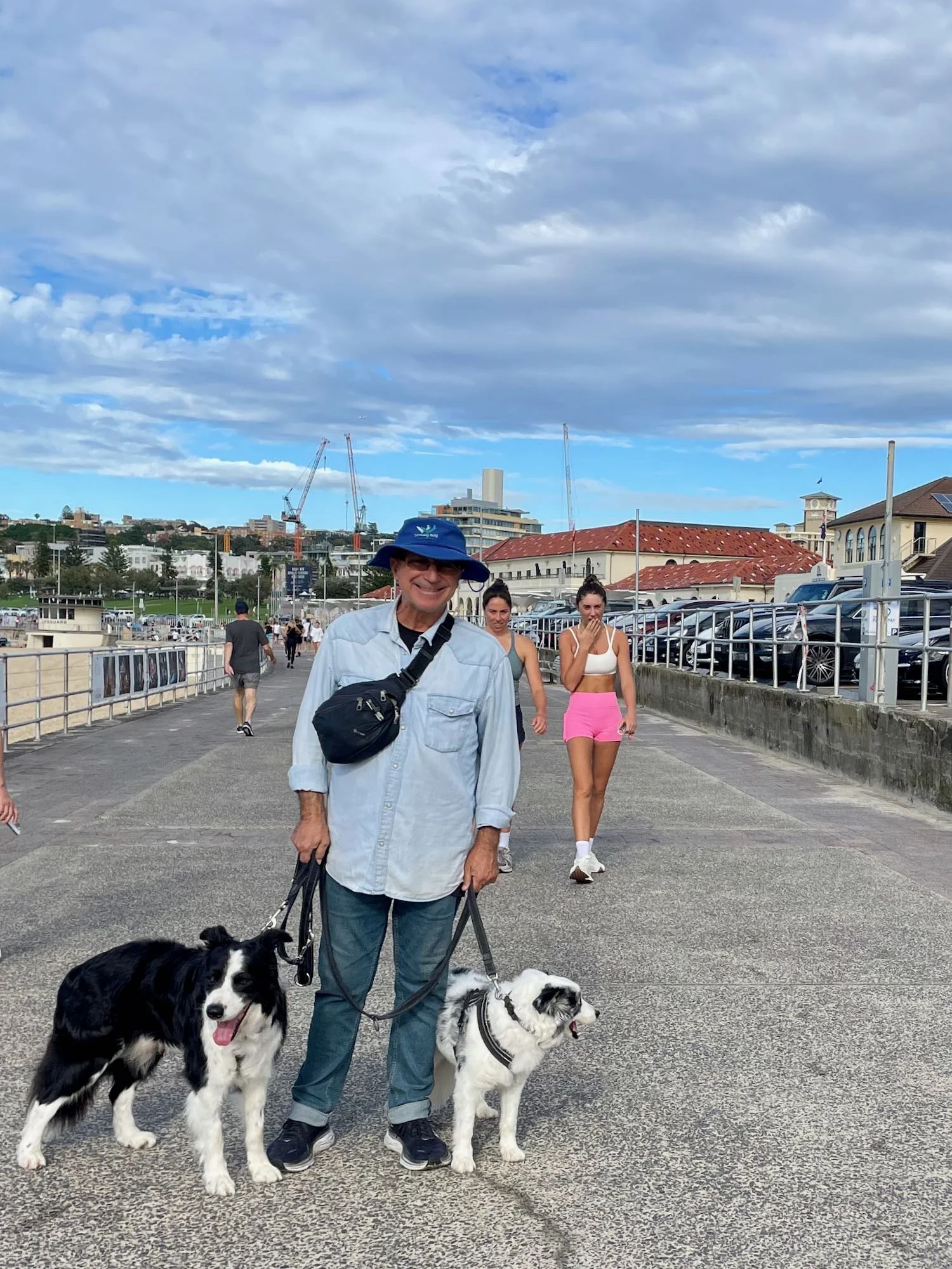 Cr Ludovico Fabiano with Blue and Bob