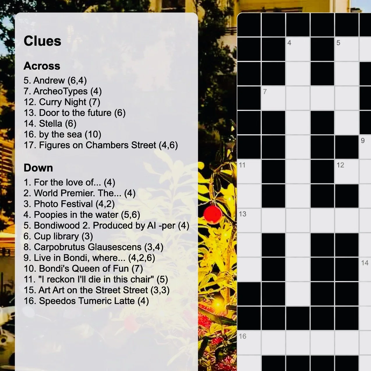 Bondi Observer Crossword