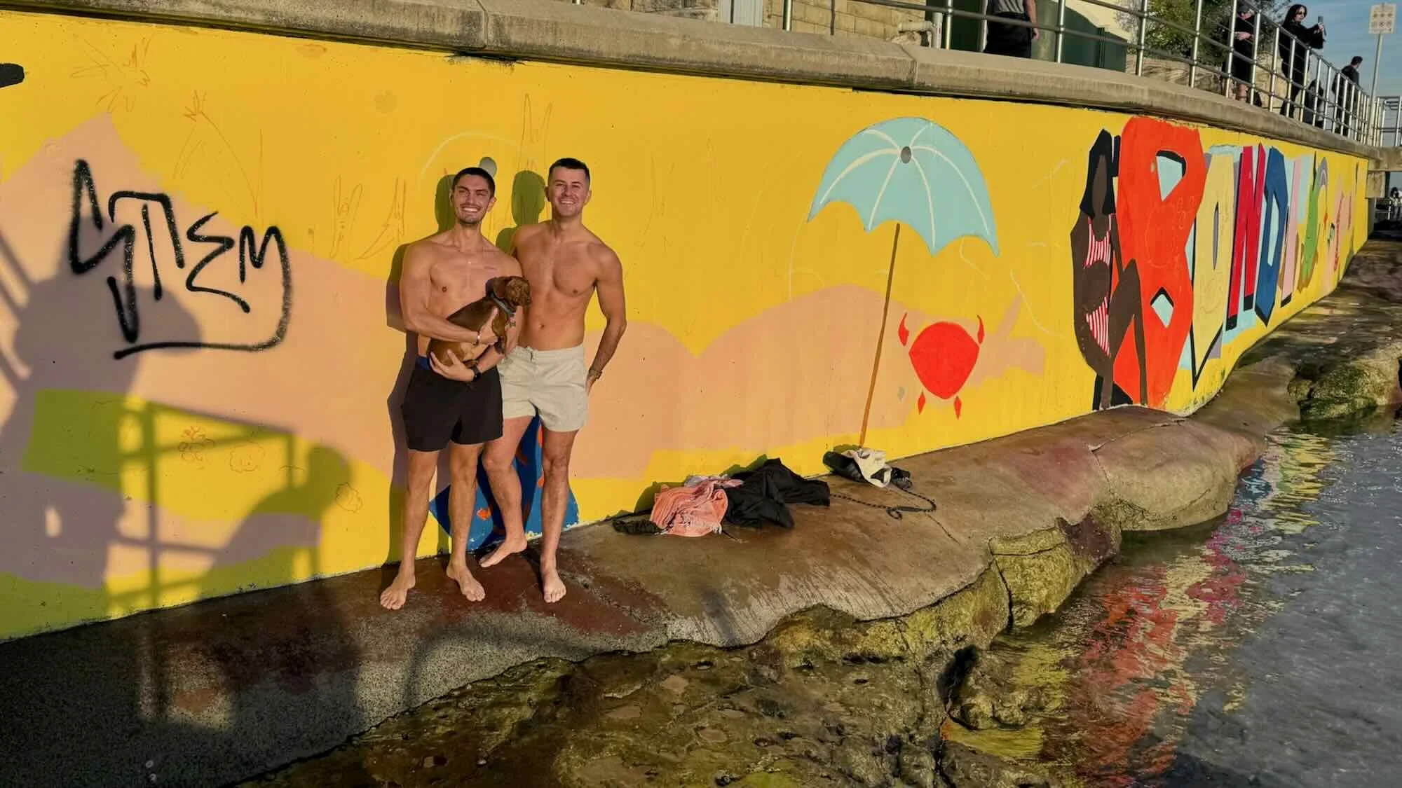 Michael, Brenton and Wesley the Dog