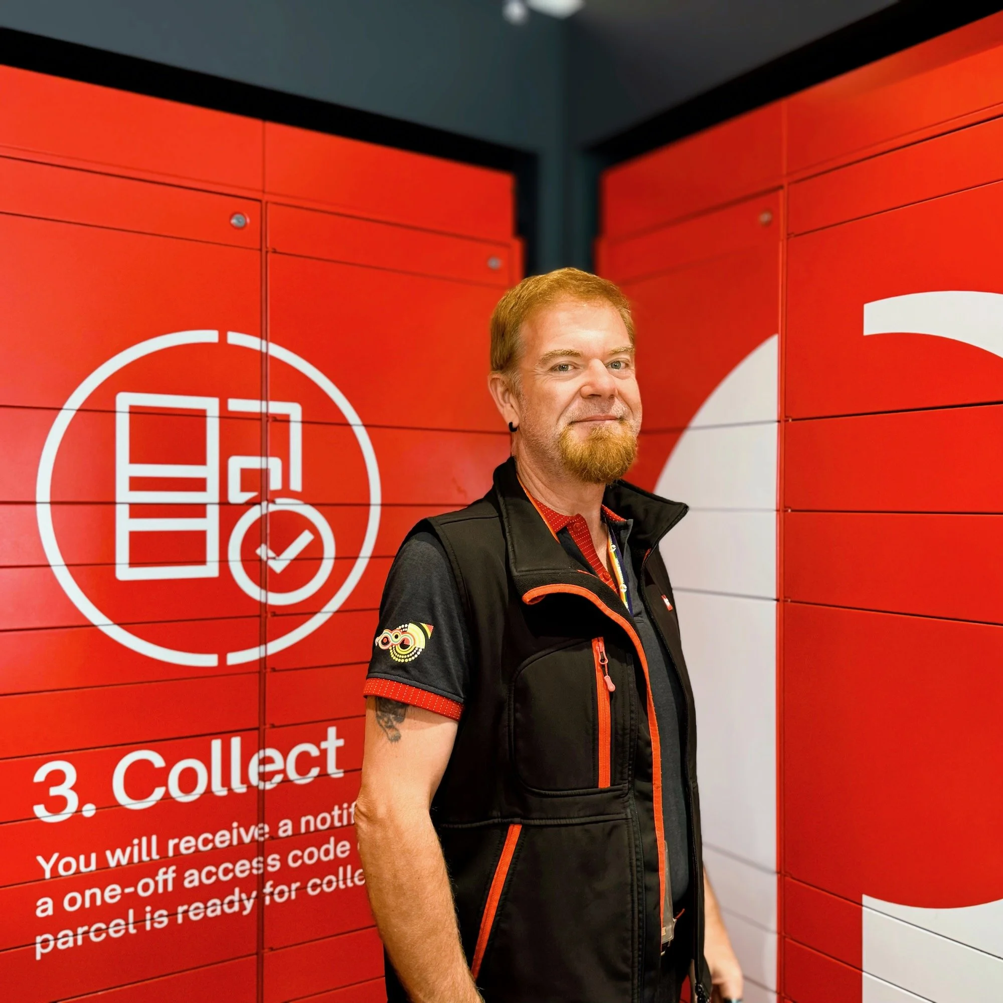 Damien at the Post Office