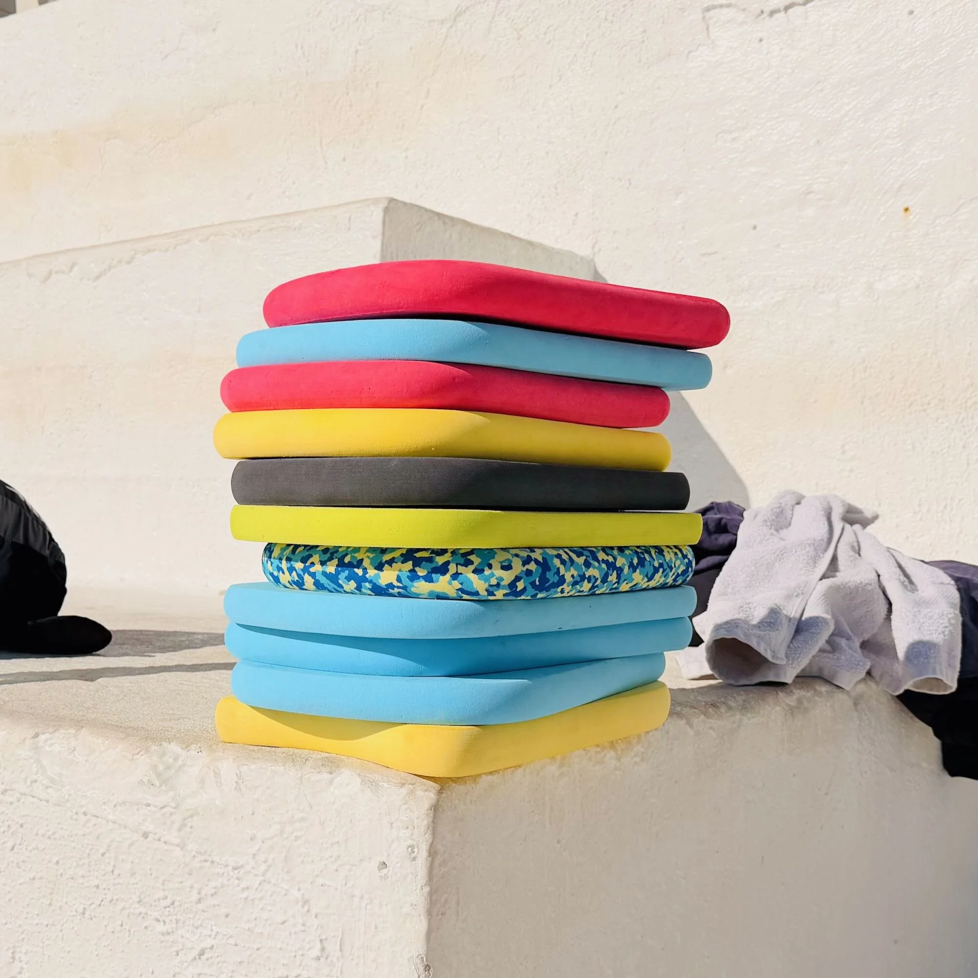 Kickboards Waiting Patiently