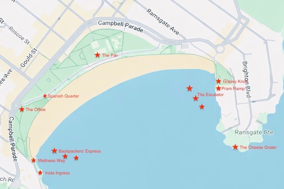 Vernacular Map of Bondi Beach (WIP)