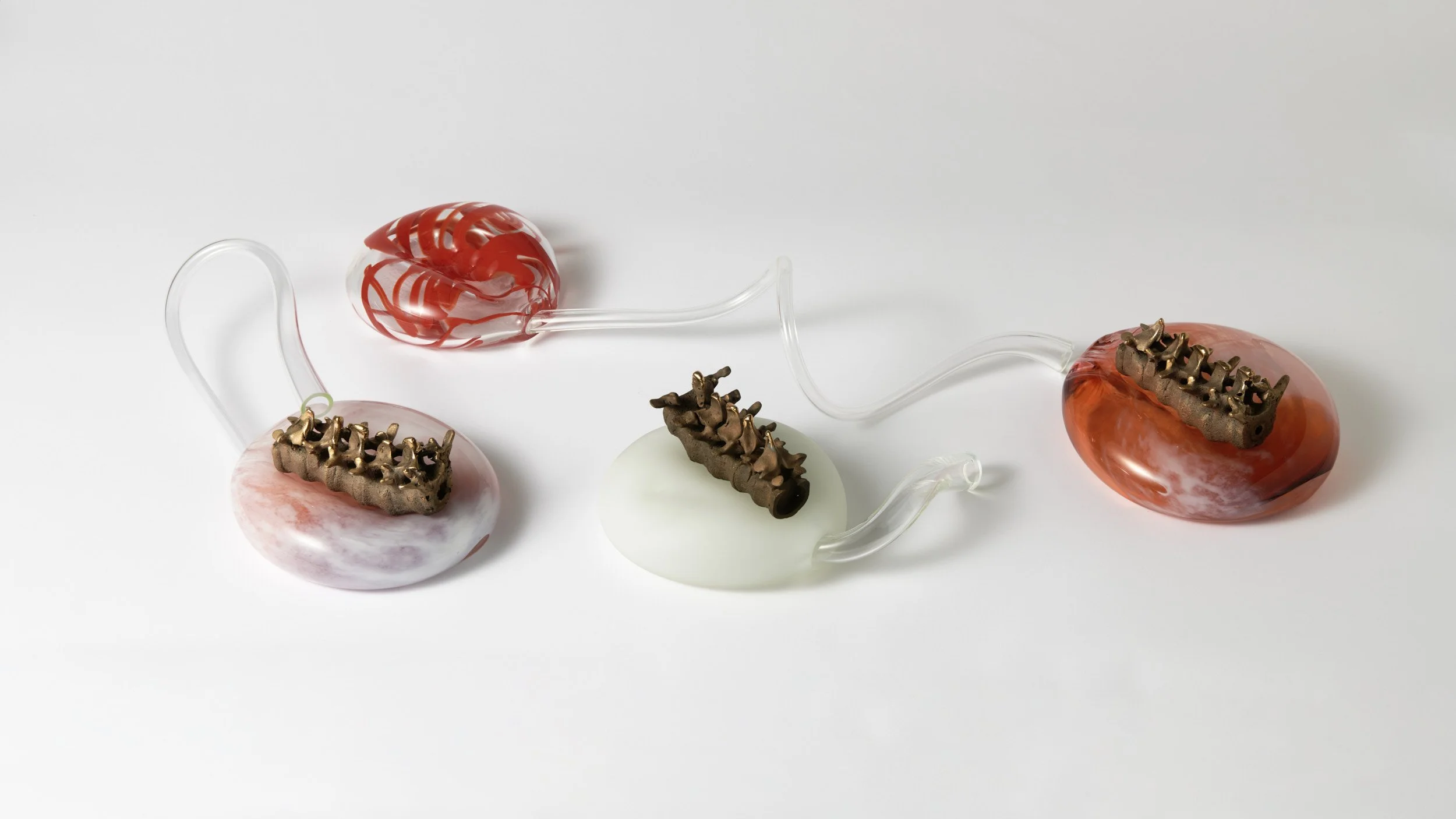  Ground Glass Opacity (elegy series) , 2025
 blown glass, bronze
 Various dimensions
  $5,300