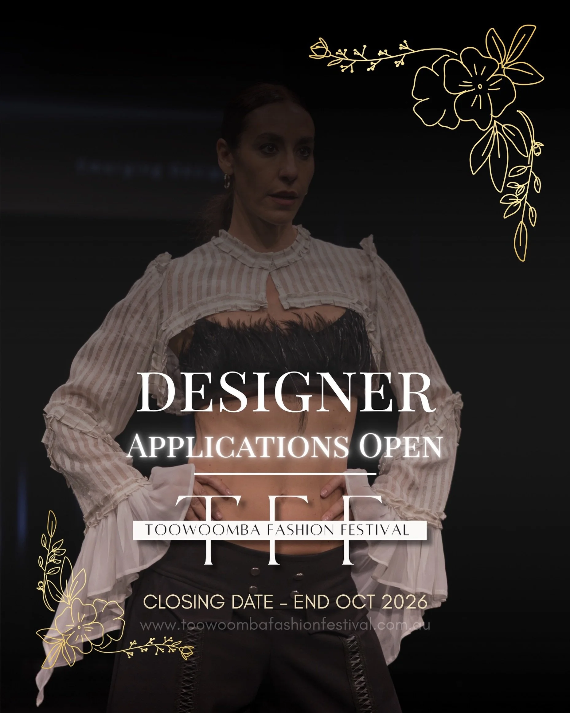 DESIGNER APPLICATIONS | TFF 2027

Designer applications are now open for Toowoomba Fashion Festival 2027.

Show your collection on the TFF runway with your own allocated model lineup, collection fittings, hair and makeup for your runway models and su