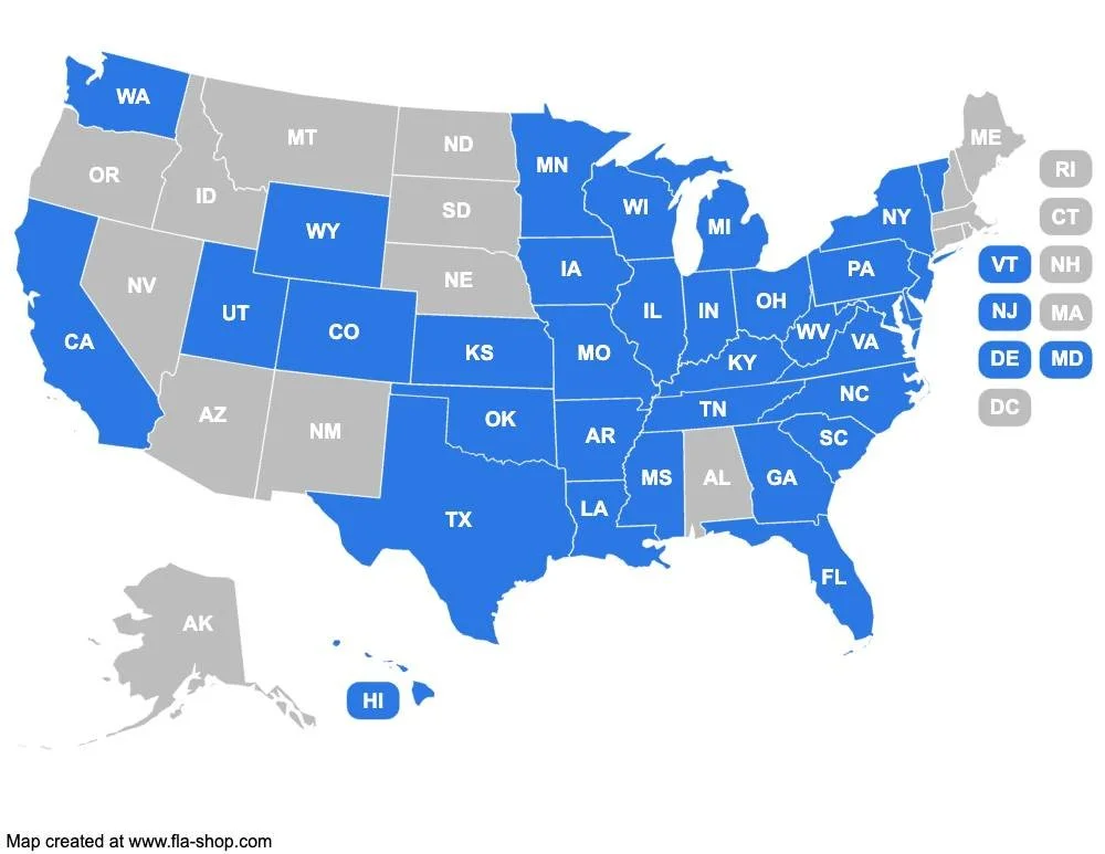 ✨Guests from 34 states and counting! 🌎

Our updated Comfort Acres Guest Map is live 💚&mdash;and we&rsquo;re proud to have also welcomed visitors from France, Switzerland, and Germany.

Is your home state on the map yet? If not, we&rsquo;d love to c