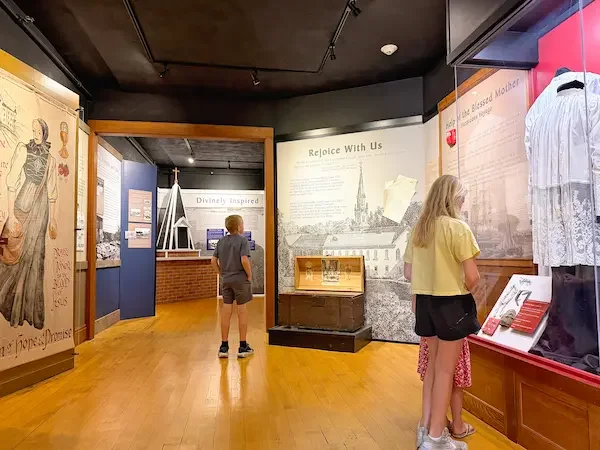 Exploring museum in Maria Stein