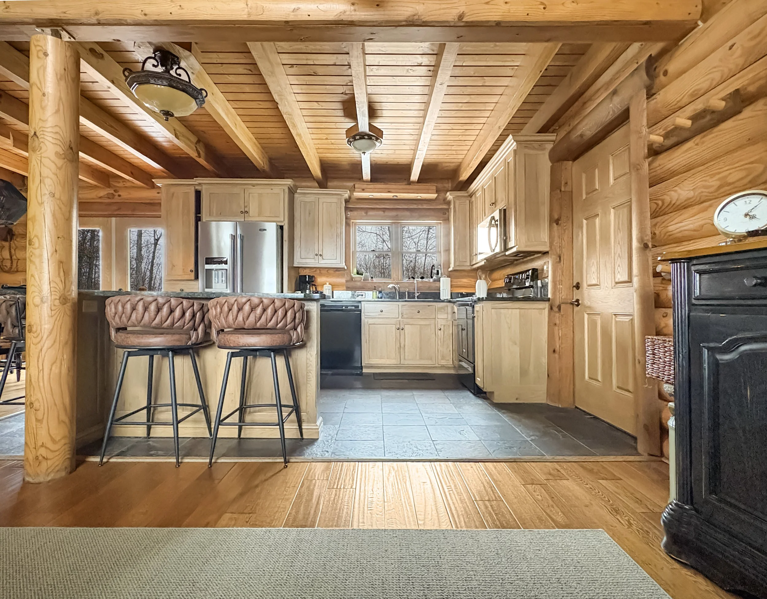 Side view of Kitchen at Brown Bear Log Cabin.jpg