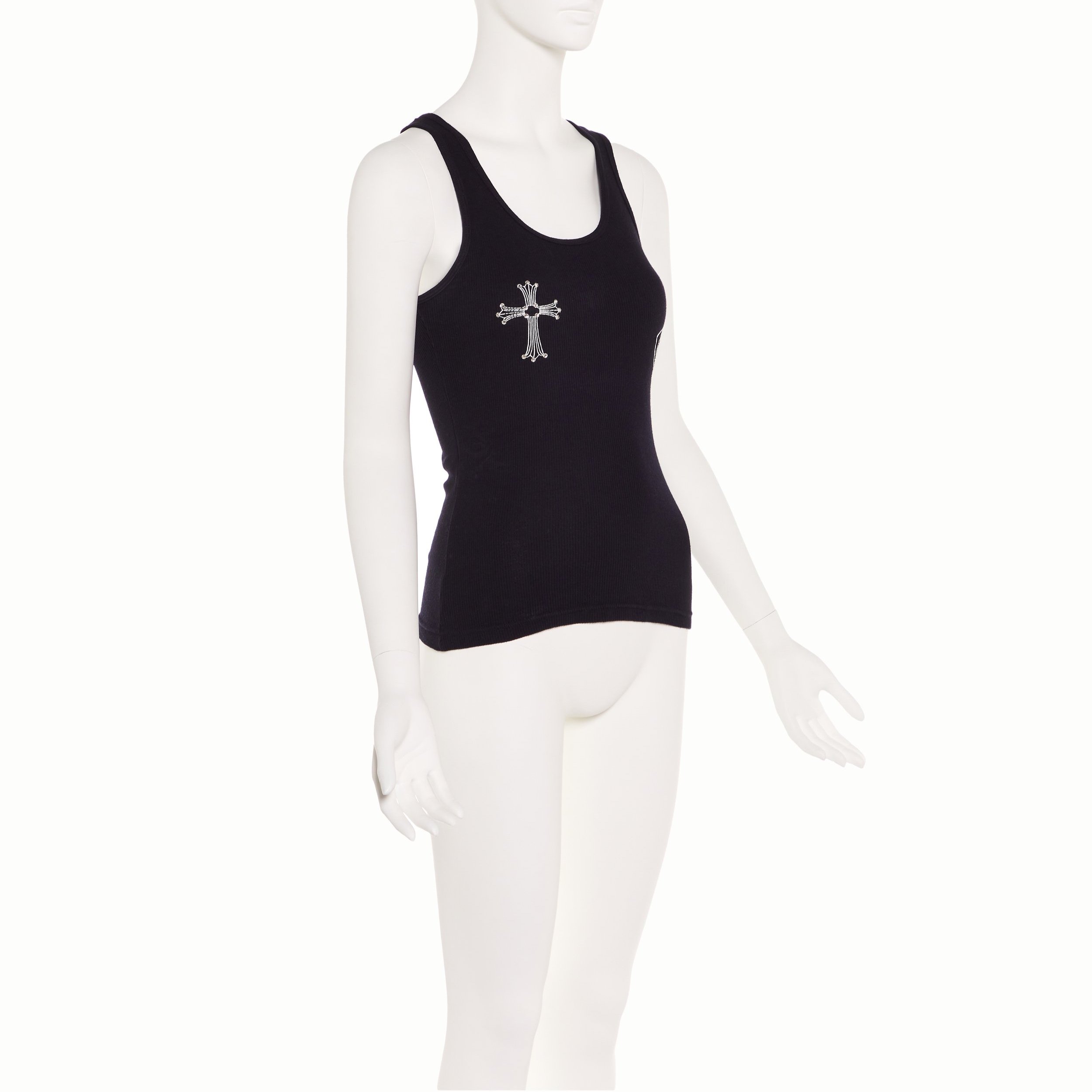 Chrome+Hearts+1990s+Black+Ribbed+Swarovski+Crystal+Side+Logo+Tank+Top_+5.jpg