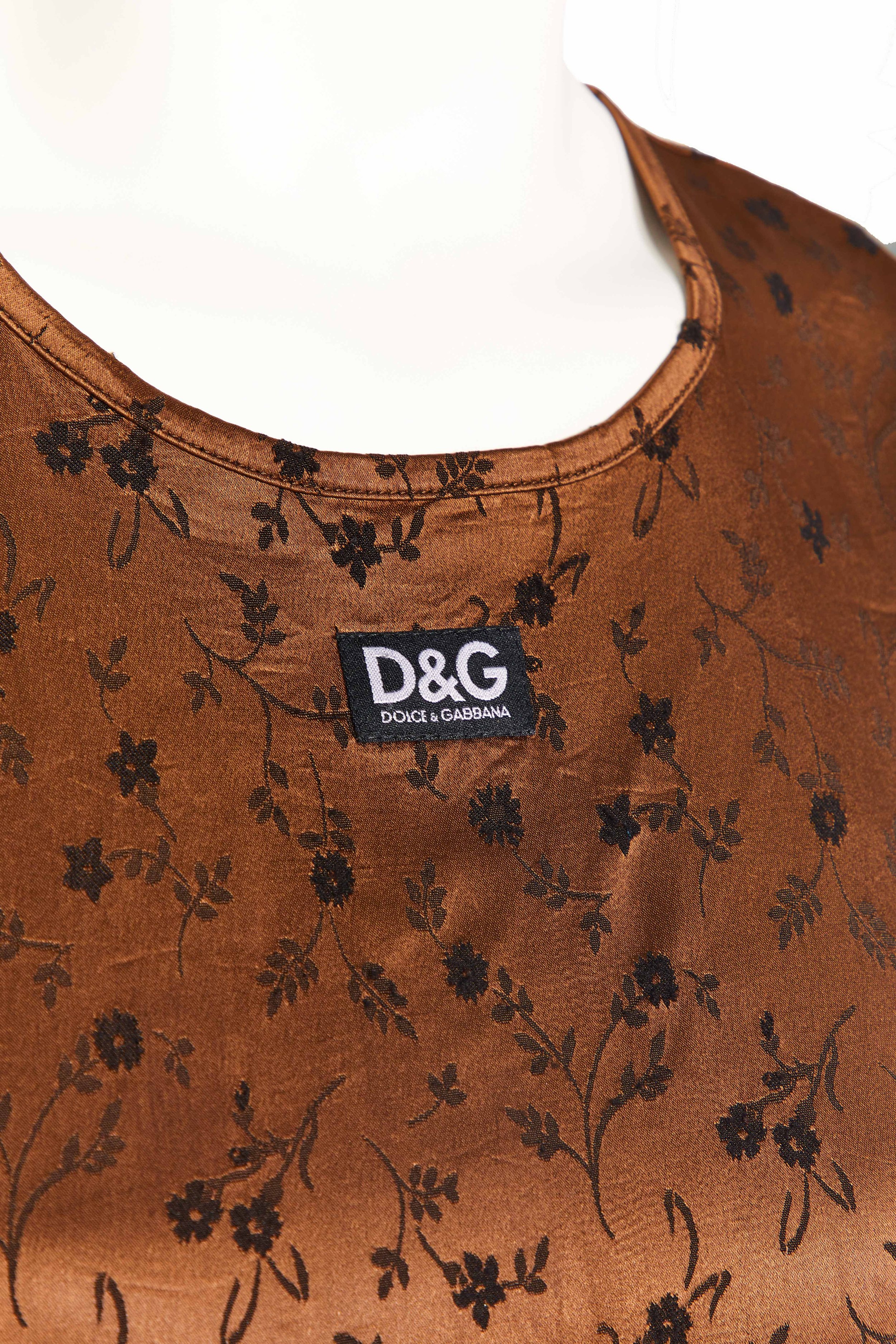 Dolce-&-Gabbana-Brown-Satin-Floral-Dress_-2.jpg