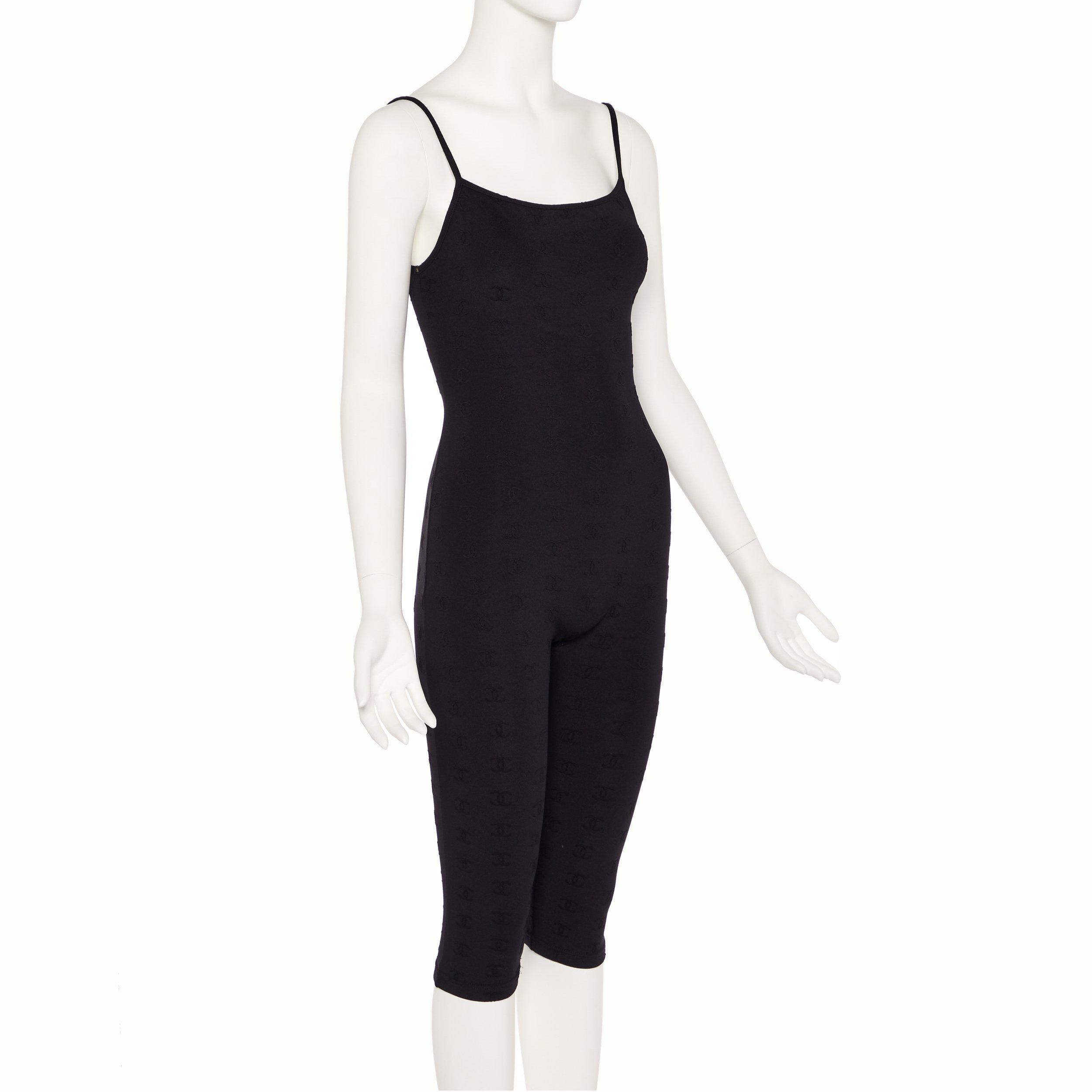 Chanel+by+Karl+Lagerfeld+Spring+1997+Black+CC+Monogram+Jumpsuit_+5.jpg