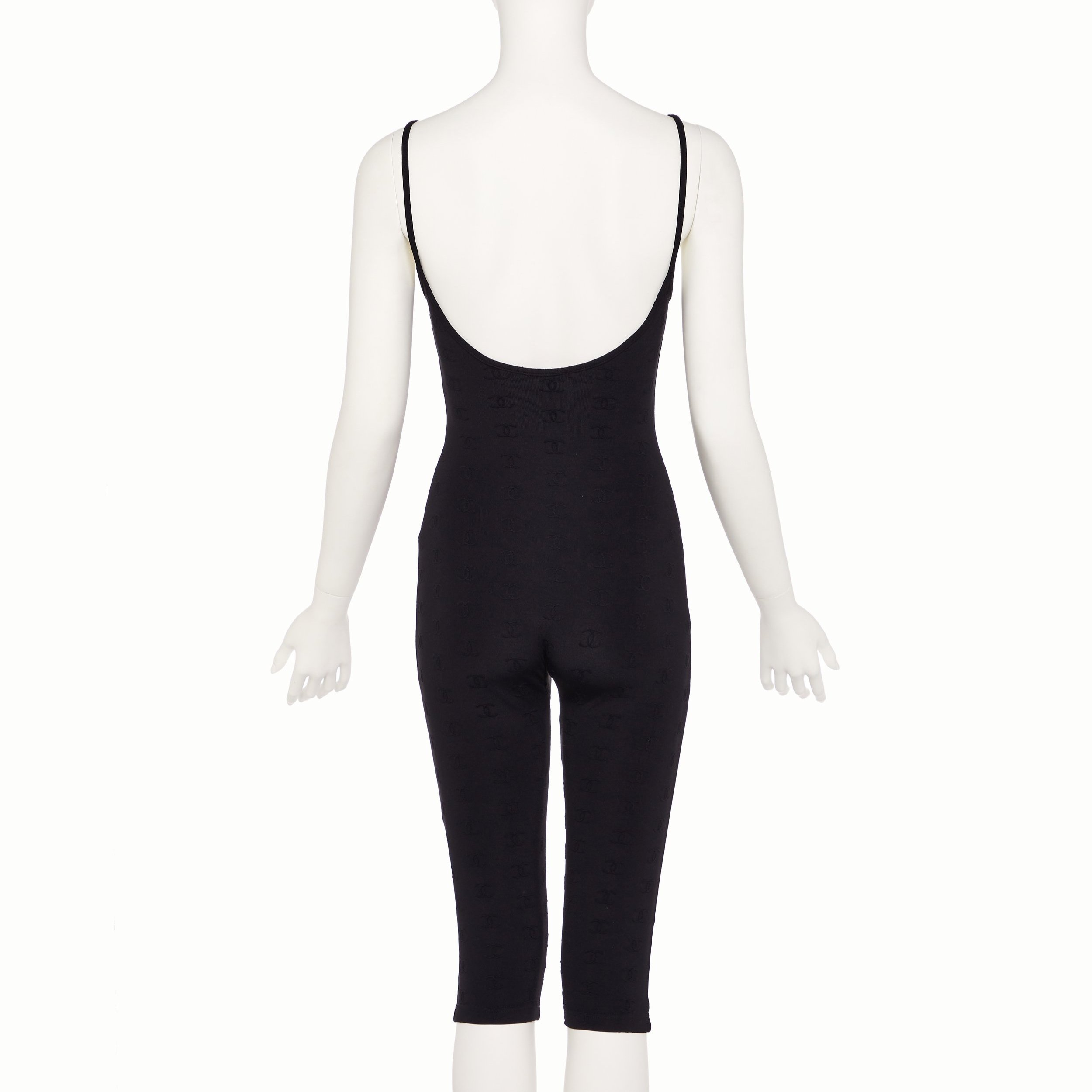 Chanel+by+Karl+Lagerfeld+Spring+1997+Black+CC+Monogram+Jumpsuit_+6.jpg