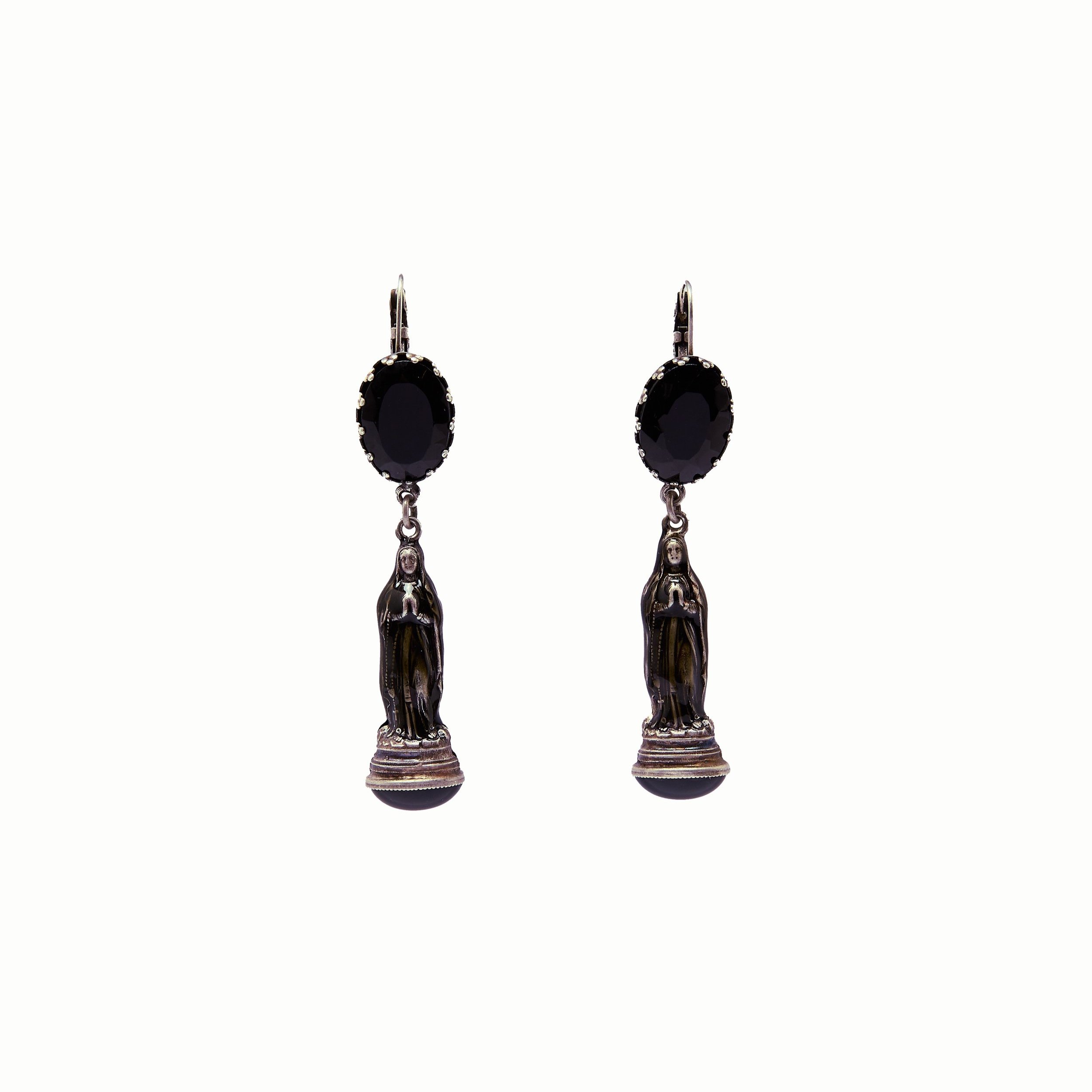 Jean+Paul+Gaultier+1980s+Virgin+Mary+Black+Gem+Drop+Earrings_+1.jpg