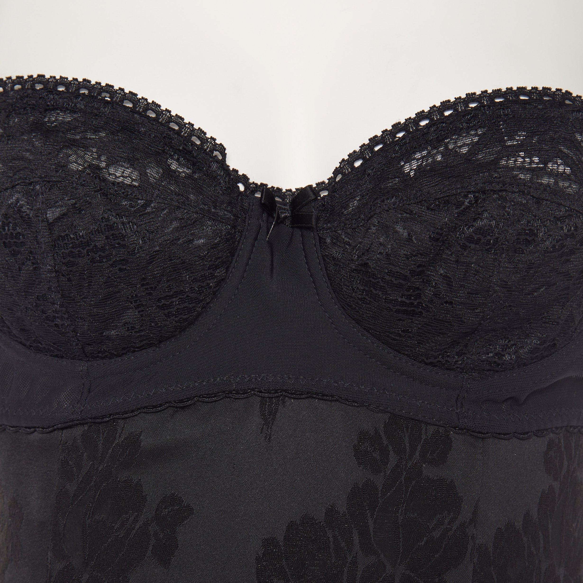 Dolce+%26+Gabbana+1990s+Black+Exposed+Bra+Floral+Dress_+3.jpg