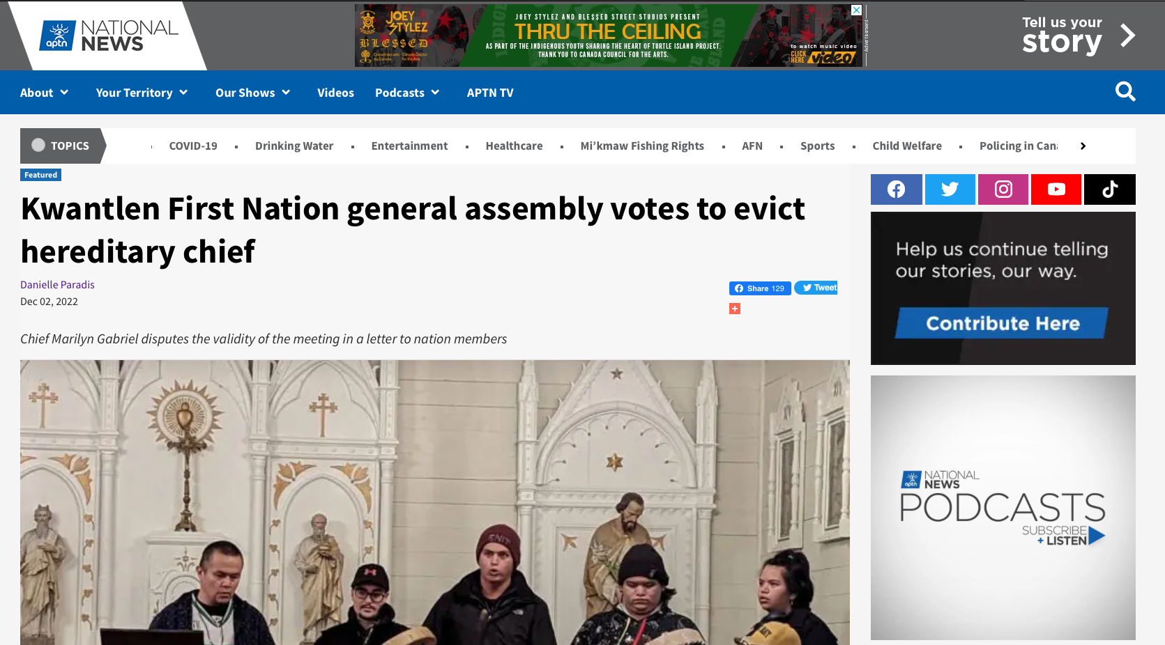APTN Coverage of the Kwantlen election