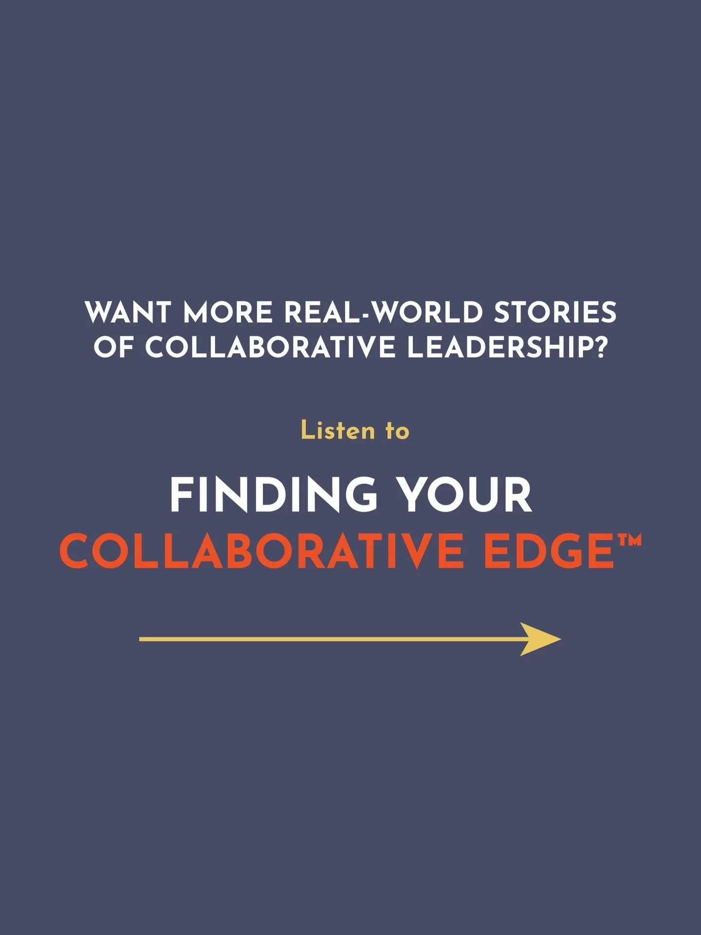 What does collaborative leadership look like in real life?

Join Lucy Kidd and Anni Townend as they speak with leaders who are redefining how teams connect and grow.

Listen to Finding Your Collaborative Edge&trade;️ &mdash; stories of courage, conne