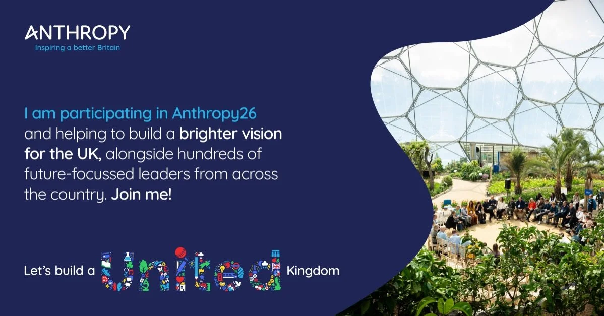We&rsquo;re delighted to be attending #Anthropy26 at the beautiful @edenprojectcornwall this March.

With over 2,000 leaders from across sectors coming together, Anthropy is a unique opportunity to shape a brighter, more human-centred future for Brit