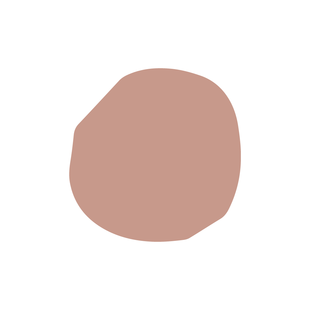 A simple digital drawing of a light brown, rounded shape resembling a face or a human head with a black background.