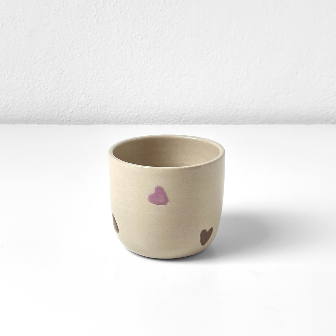 Herz Becher Lila-Braun
