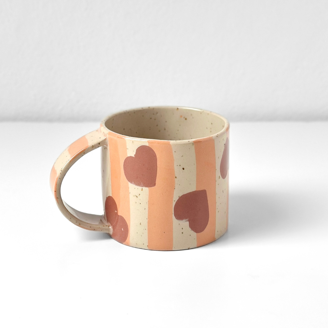 Nerikomi Heart Stripes Tasse