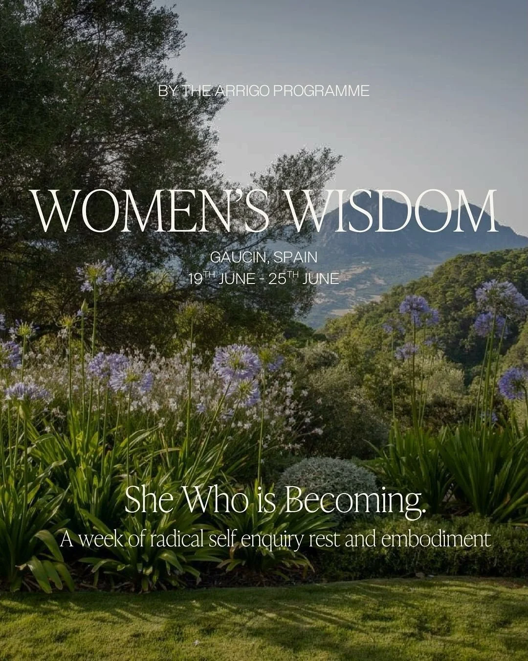 We are delighted to have opened our bookings for our signature Arrigo Women&rsquo;s Wisdom retreat in Spain this June. 

For more information and how to join visit www.thearrigoprogramme.com/about-group-retreats

#groupretreats #womensretreat #retrea