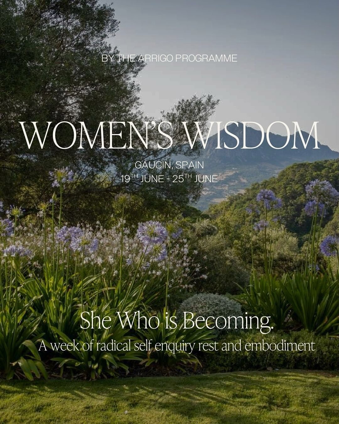 We are delighted to have opened our bookings for our signature Arrigo Women&rsquo;s Wisdom retreat in Spain this June. 

For more information and how to join visit www.thearrigoprogramme.com/about-group-retreats

#groupretreats #womensretreat #retrea