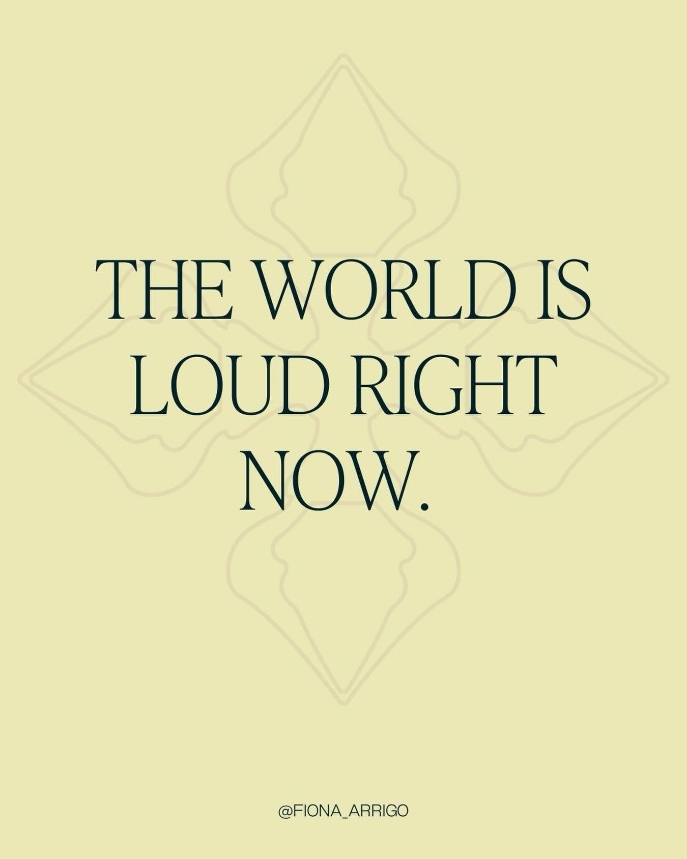 The world is loud right now. 
The feed, the news, the opinions, the fear, it is relentless. 
And yet, within all of it, there is an invitation. 

Not to escape, not to shut down, but to go deeper. 
To find the place in you that doesn&rsquo;t need to 